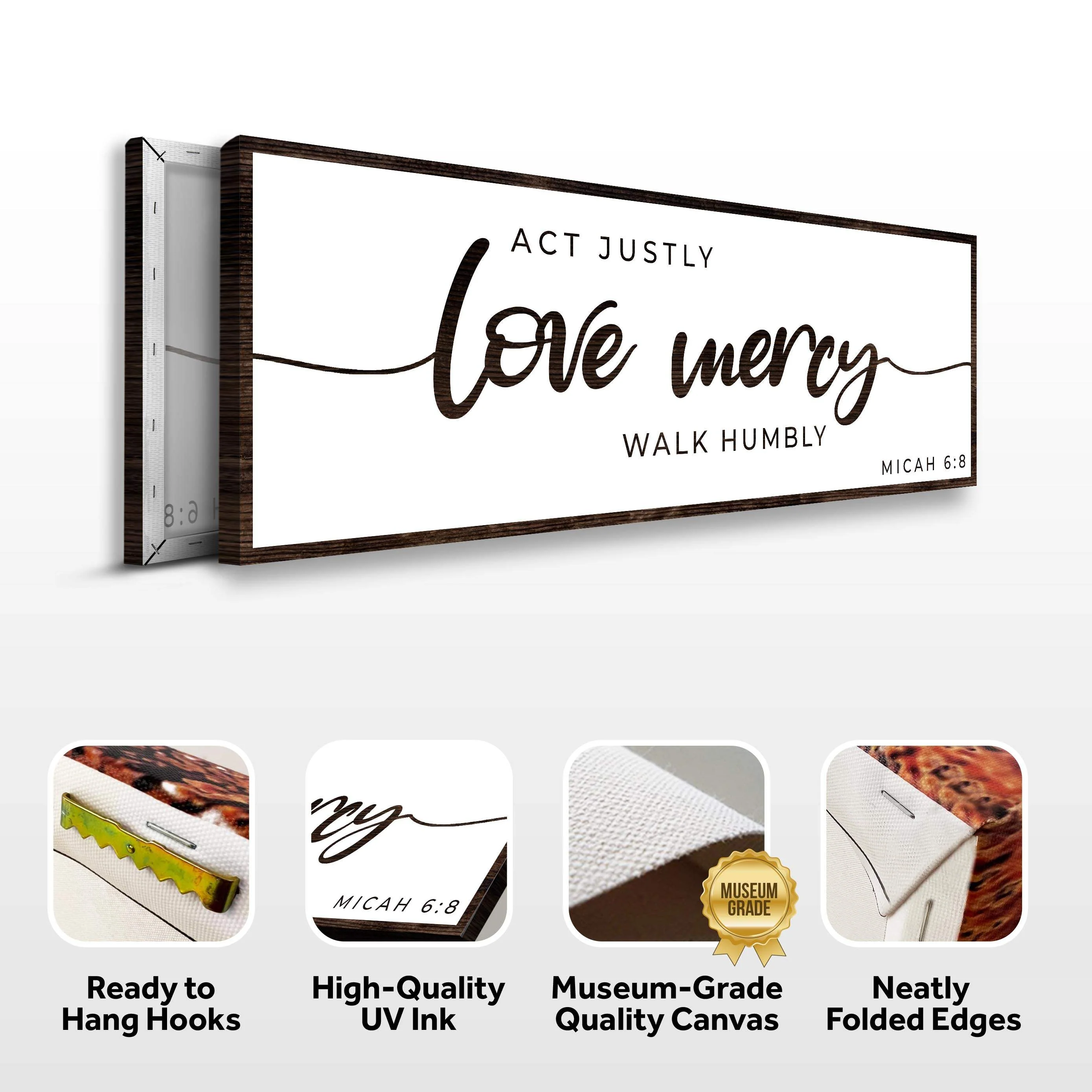 Act Justly Love Mercy Walk Humbly Faith Sign III - Image 5