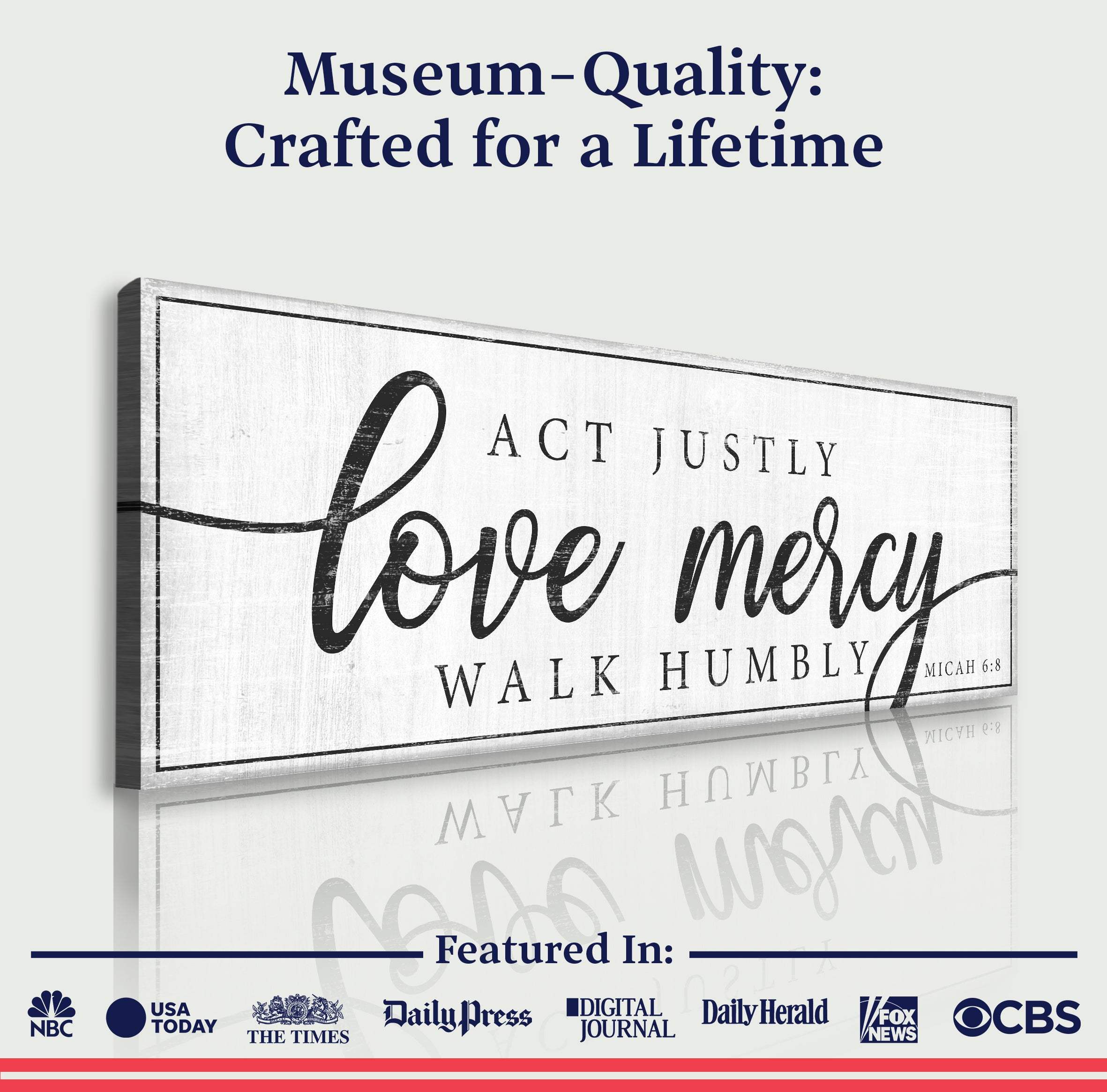 Act Justly Love Mercy Walk Humbly Faith Sign IV - Image 4