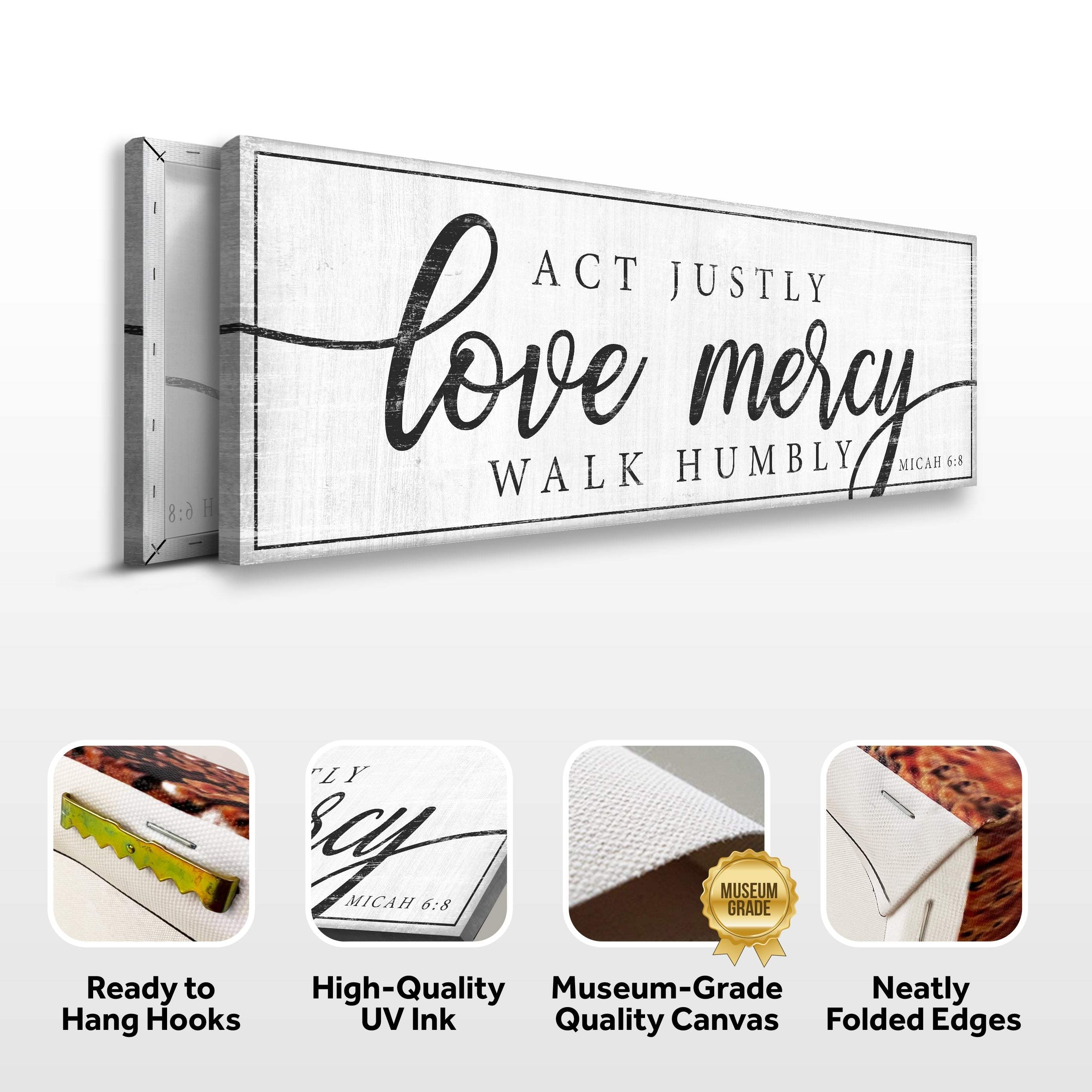Act Justly Love Mercy Walk Humbly Faith Sign IV - Image 5
