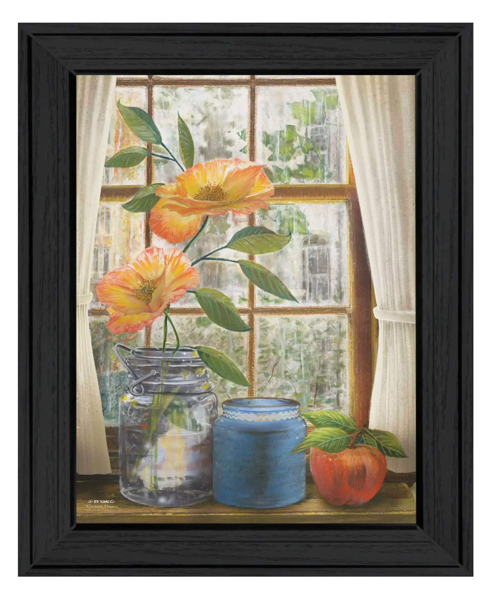 Afternoon Flower Black Framed Print Wall Art - Image 2