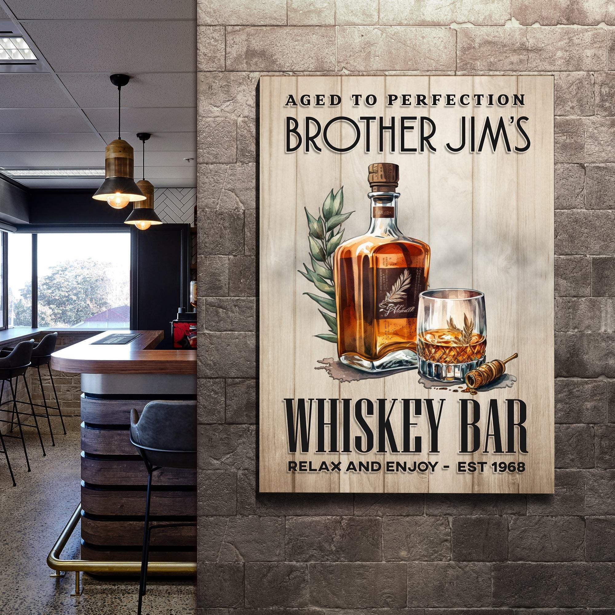 Aged To Perfection Whiskey Bar Sign - Image 3