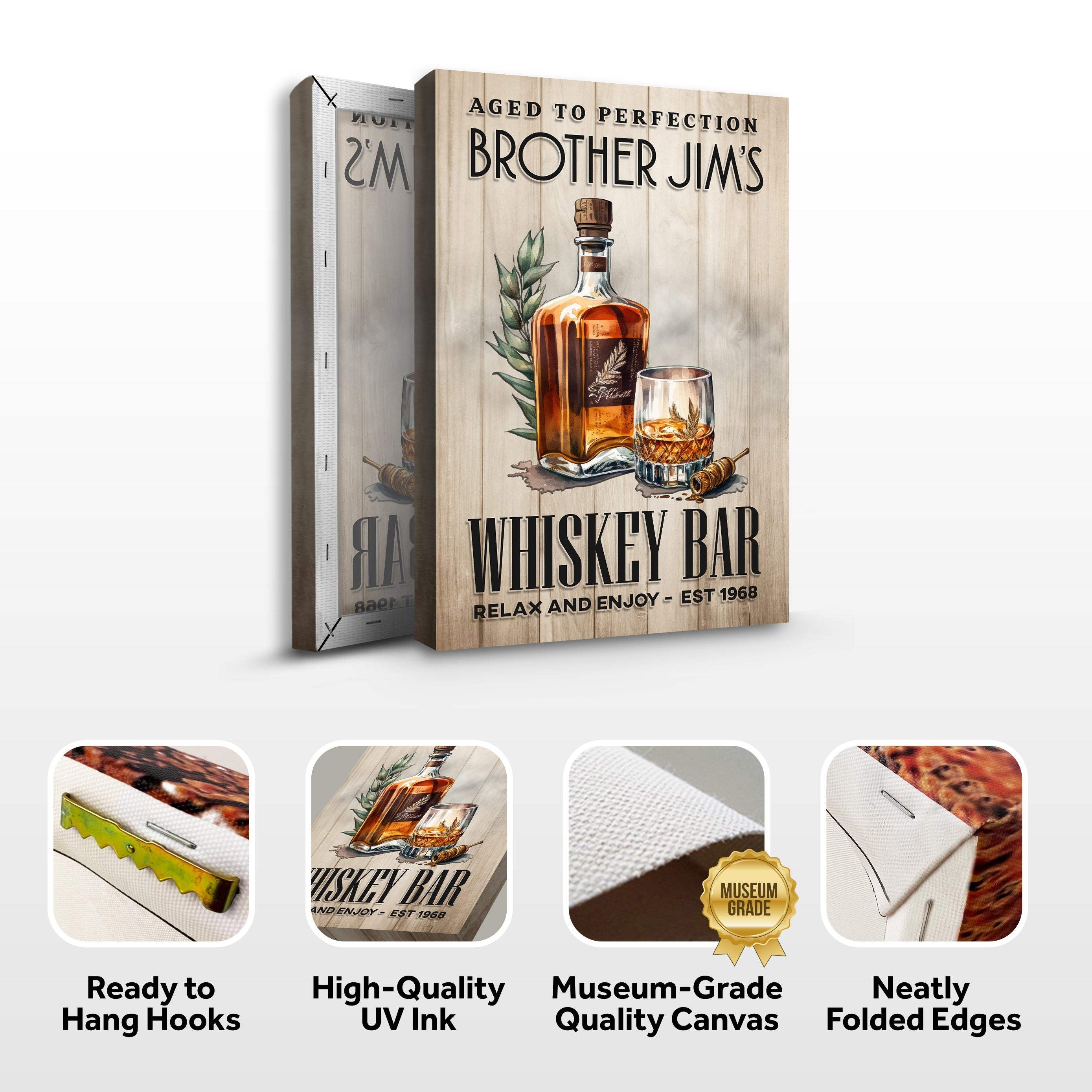 Aged To Perfection Whiskey Bar Sign - Image 4