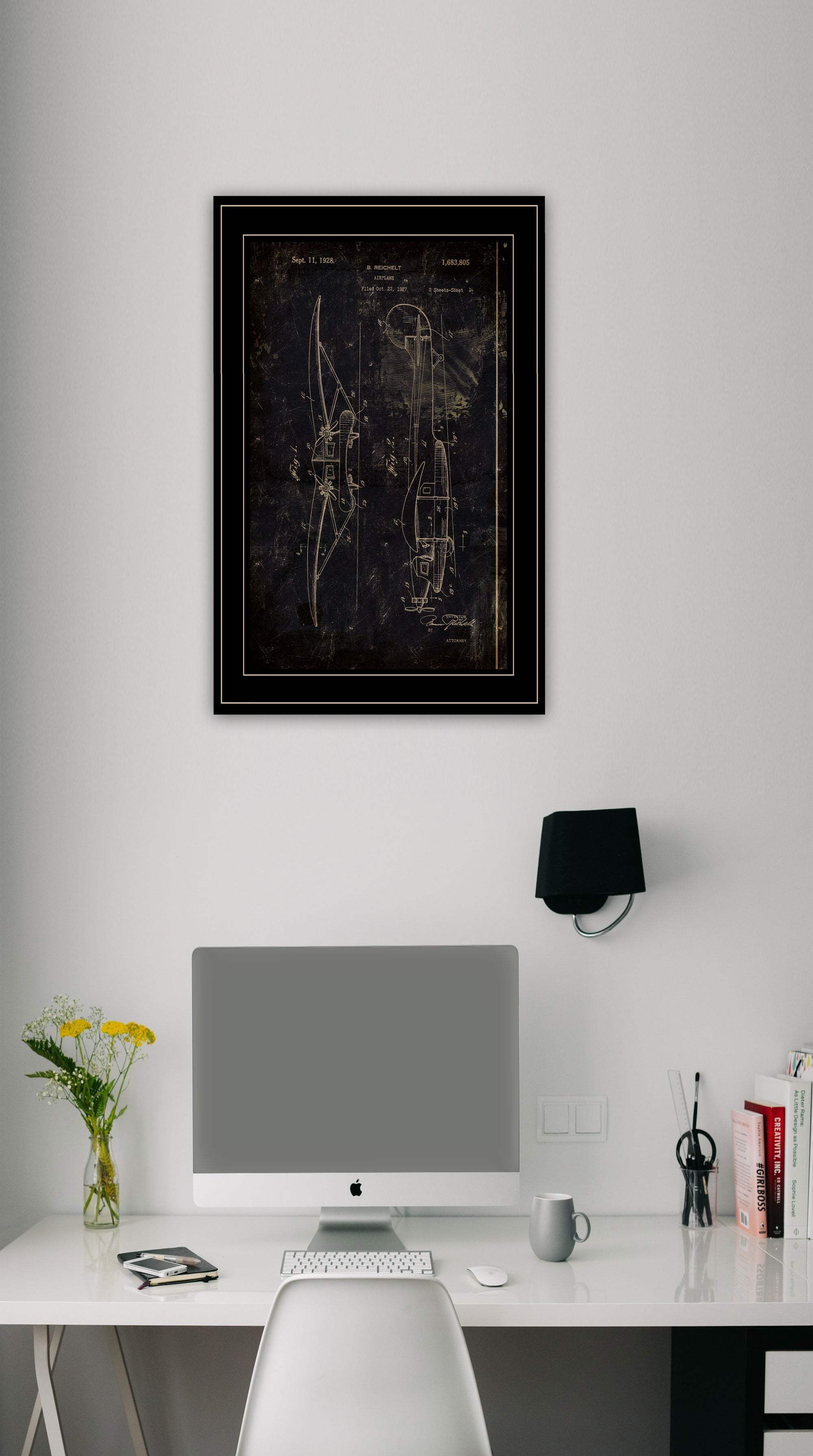 Airplane Patent II 2 Black Framed Print Wall Art - Image 4