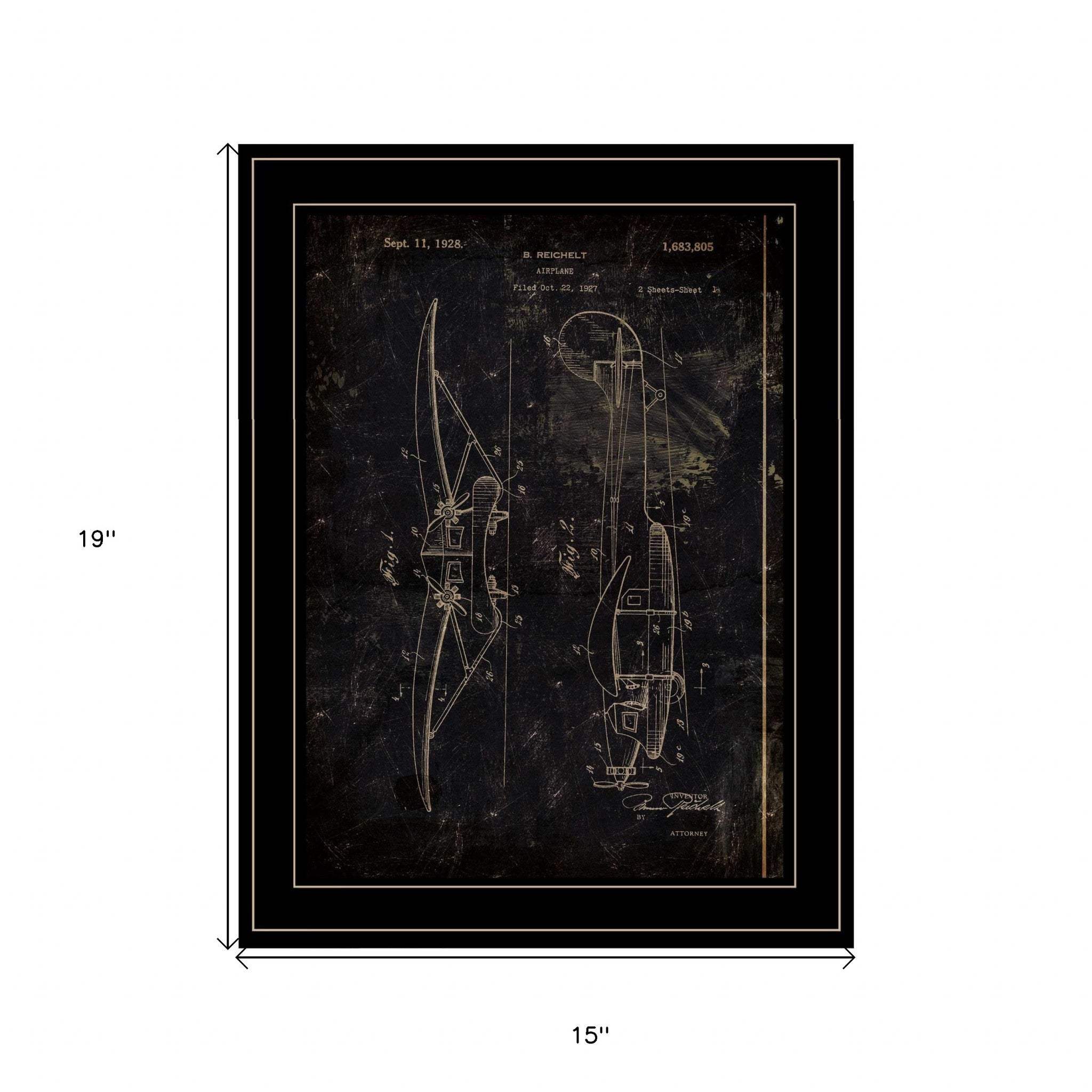 Airplane Patent II 2 Black Framed Print Wall Art - Image 5