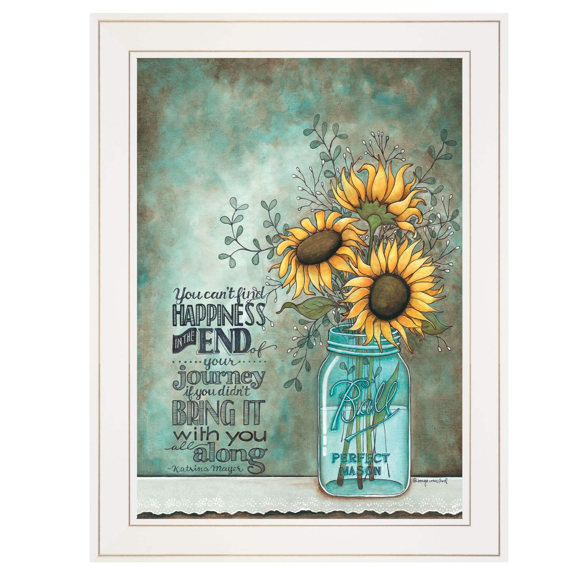 All Along 1 White Framed Print Wall Art - Image 2