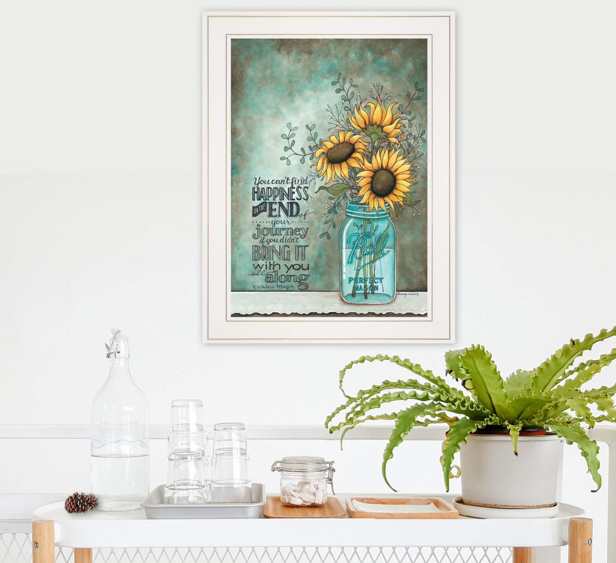 All Along 1 White Framed Print Wall Art - Image 4