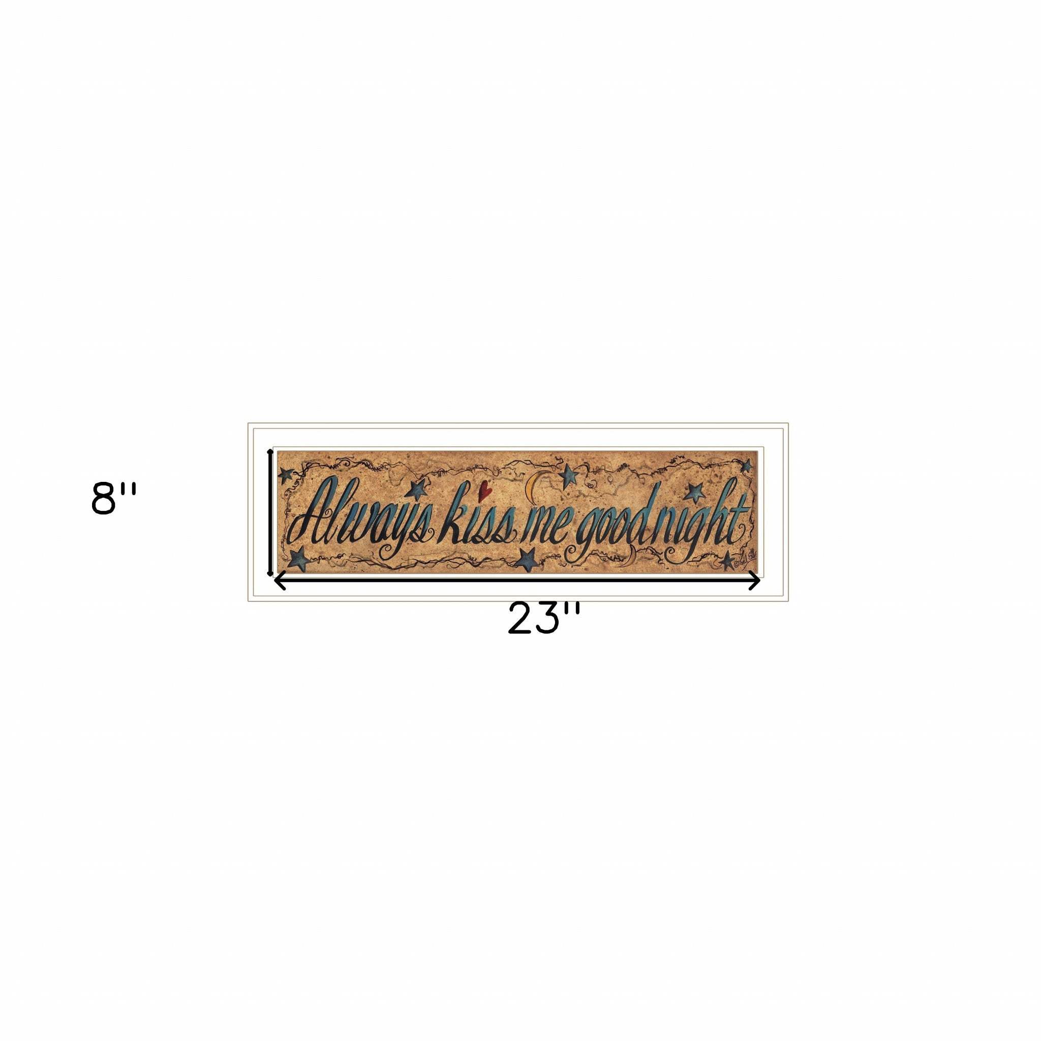 Always Kiss Me Goodnight 2 White Framed Print Wall Art - Image 5
