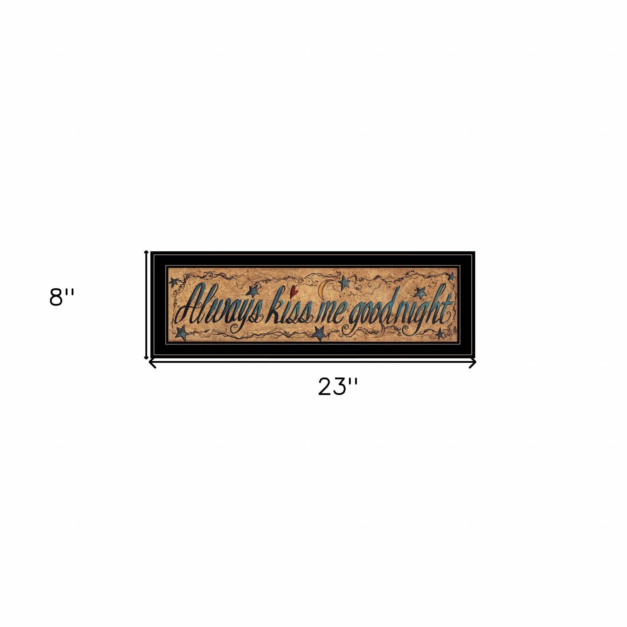 Always Kiss Me Goodnight 3 Black Framed Print Wall Art - Image 5