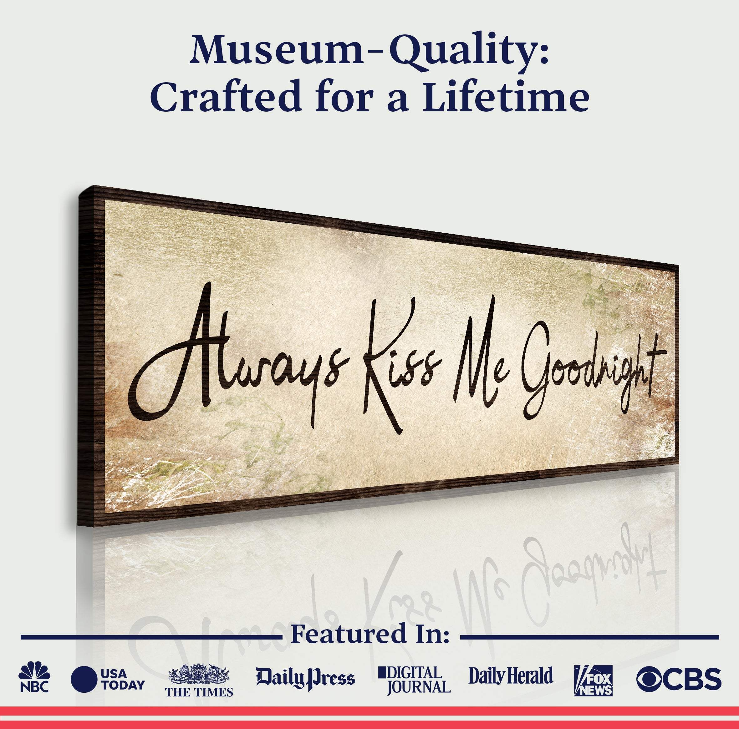 Always Kiss Me Goodnight Sign VI - Image 3