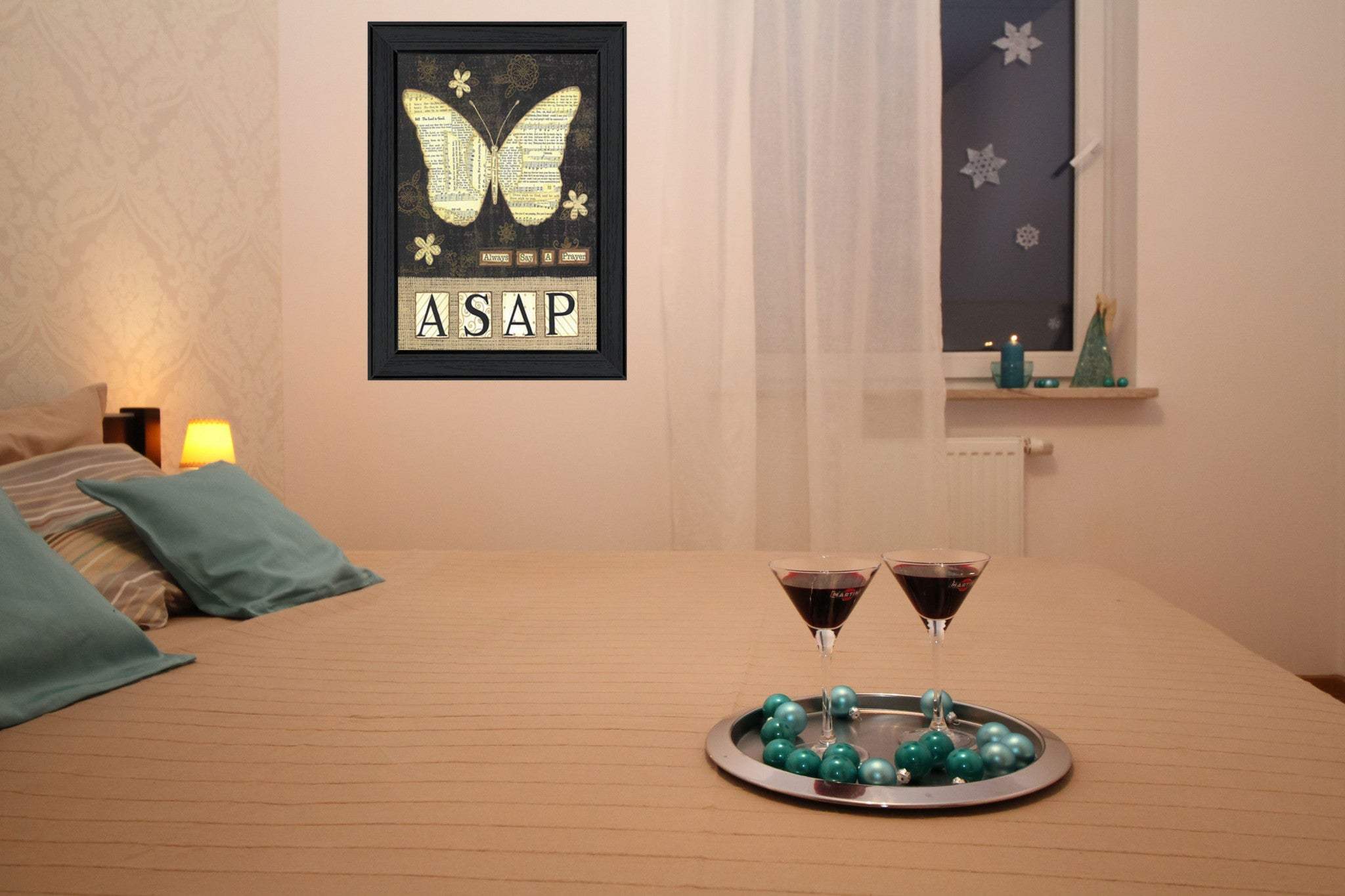 Always Say A Prayer Butterfly Black Print Wall Art - Image 5
