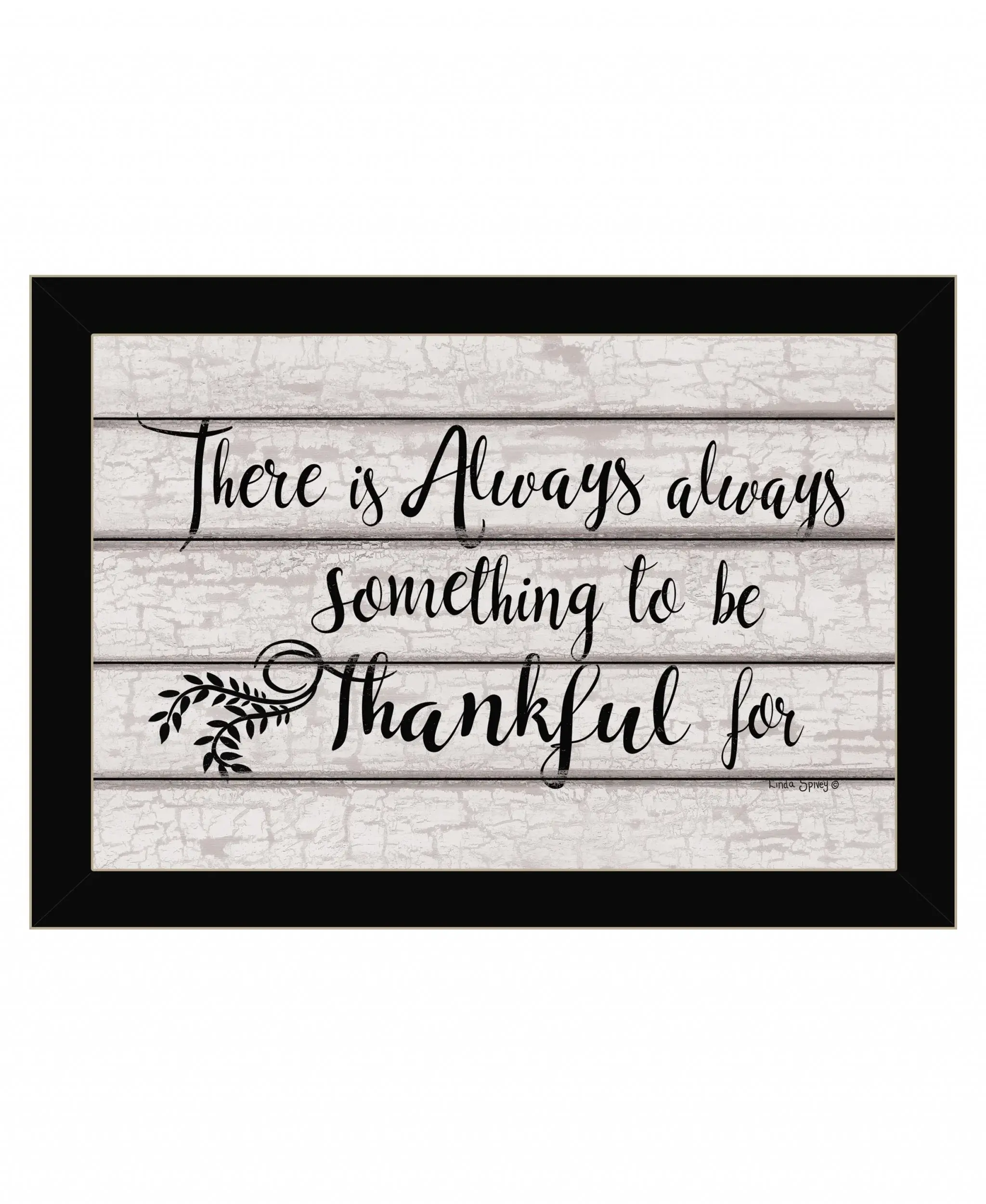 Always Thankful 1 Black Framed Print Wall Art - Image 2