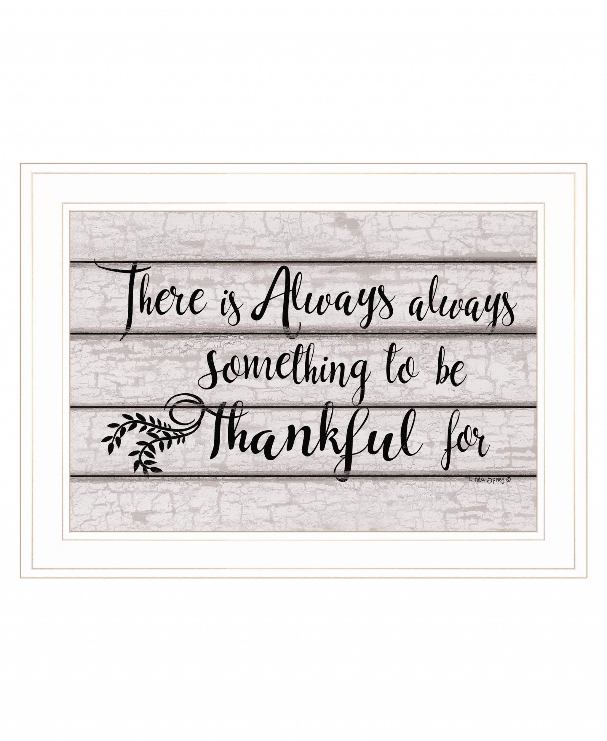 Always Thankful 2 White Framed Print Wall Art - Image 2