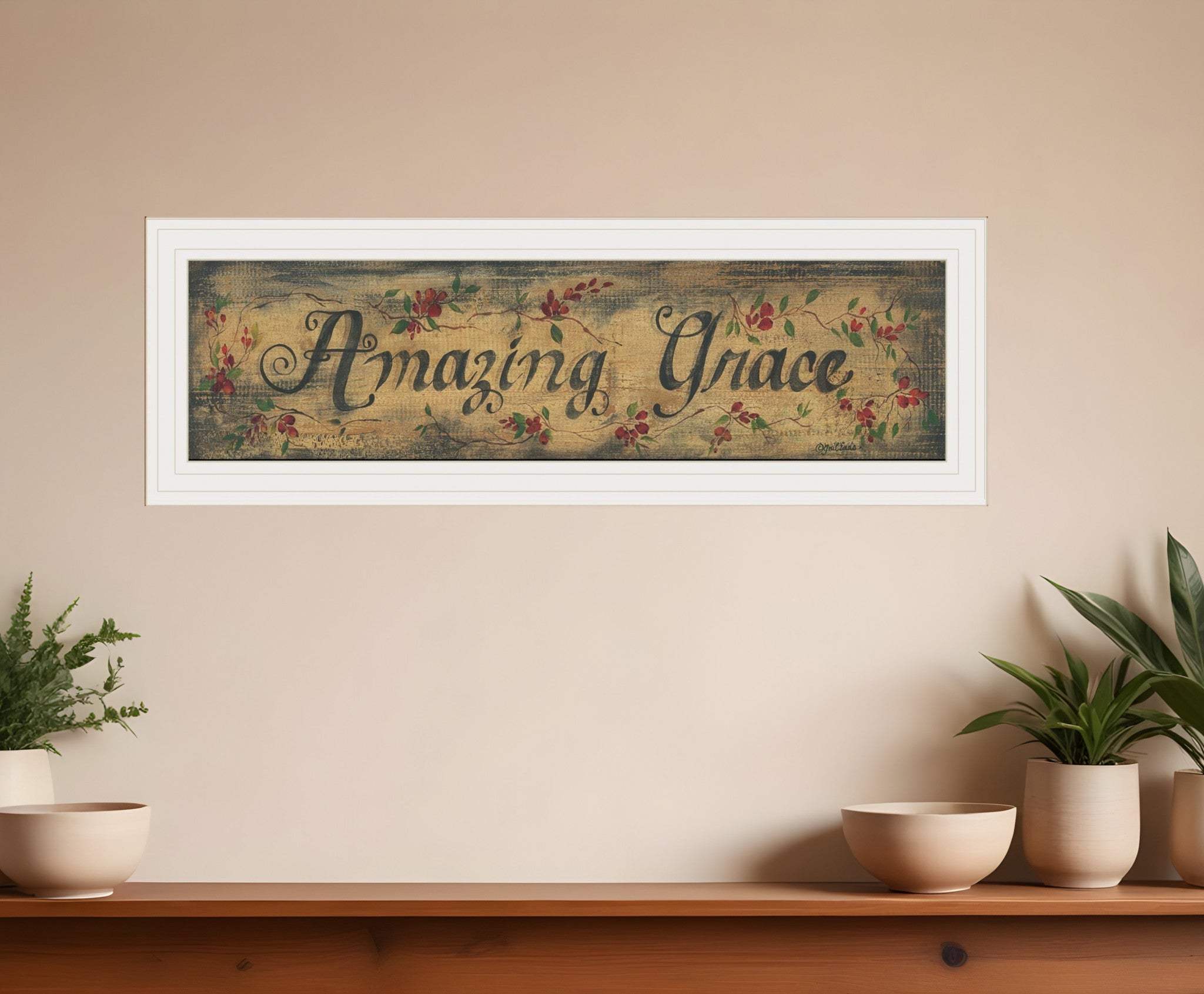 Amazing Grace 11 White Framed Print Wall Art