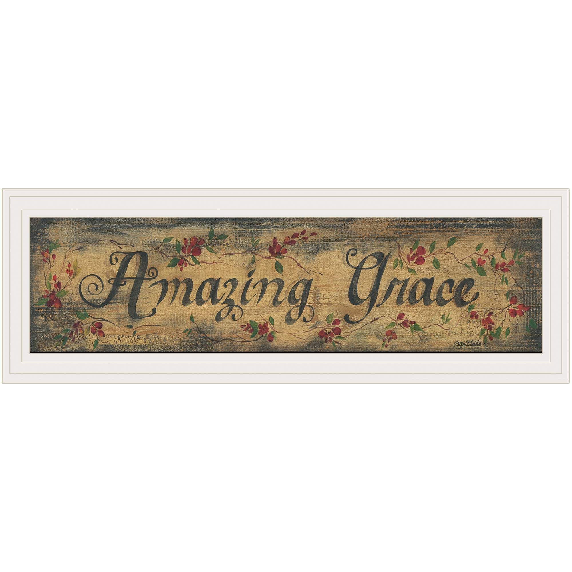 Amazing Grace 11 White Framed Print Wall Art - Image 2