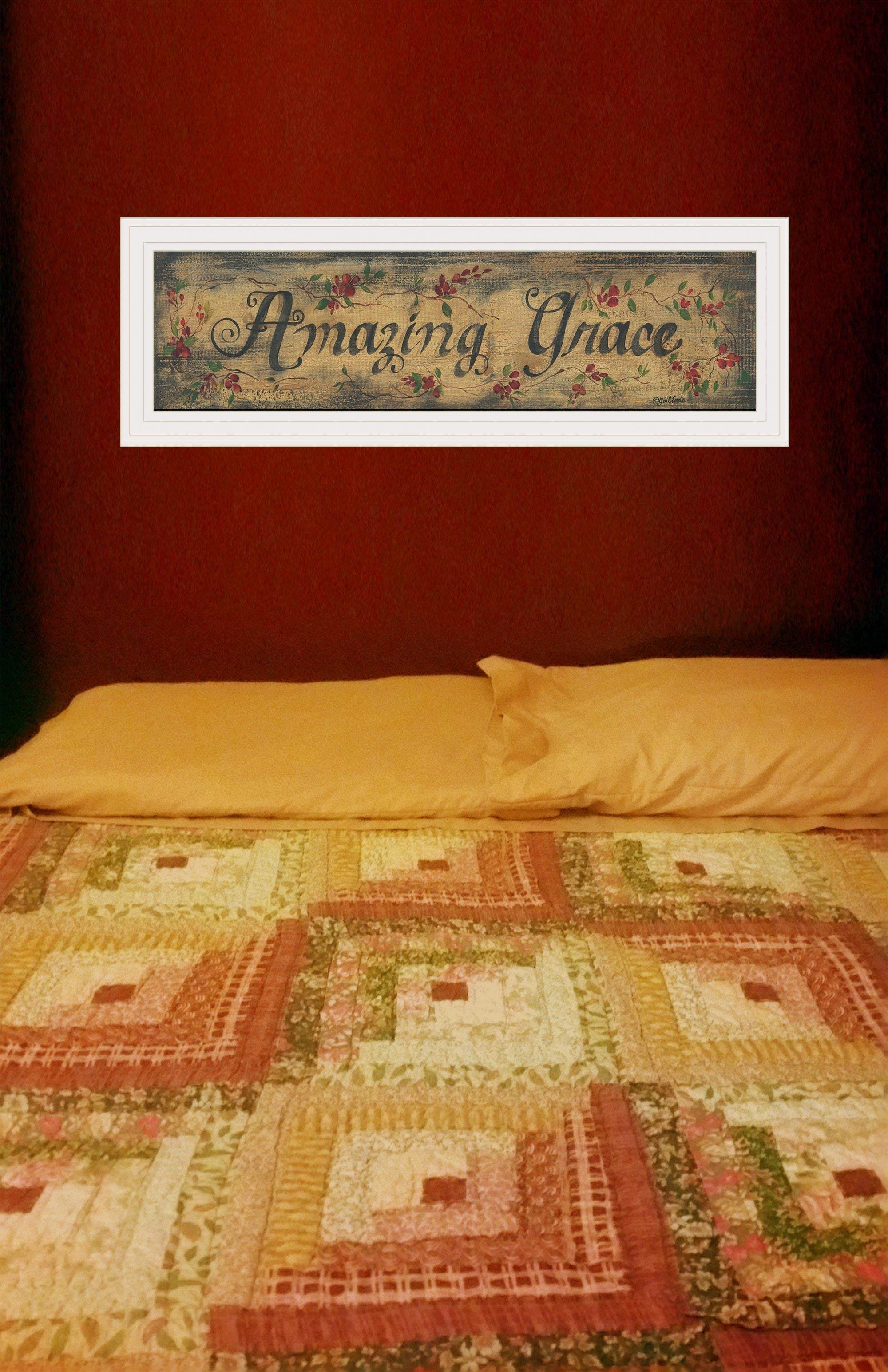 Amazing Grace 11 White Framed Print Wall Art - Image 4