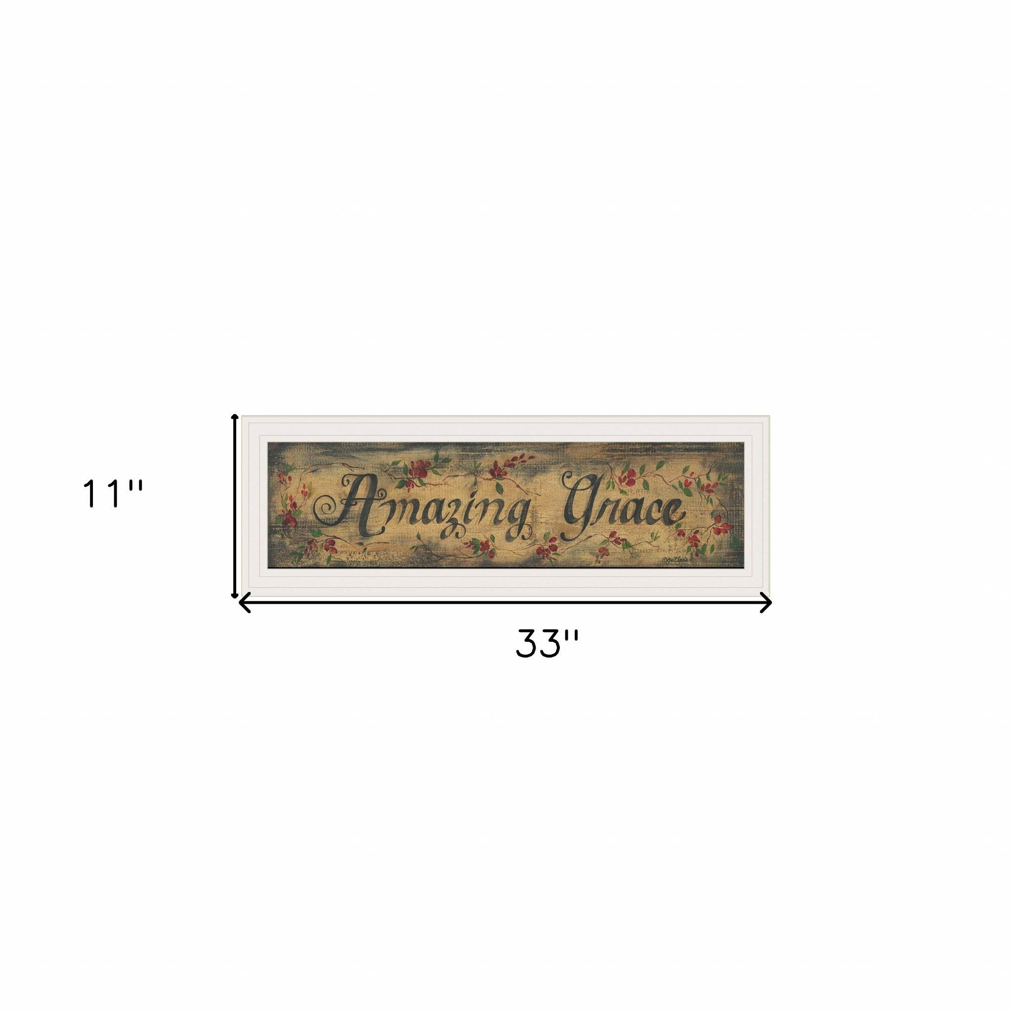 Amazing Grace 11 White Framed Print Wall Art - Image 5