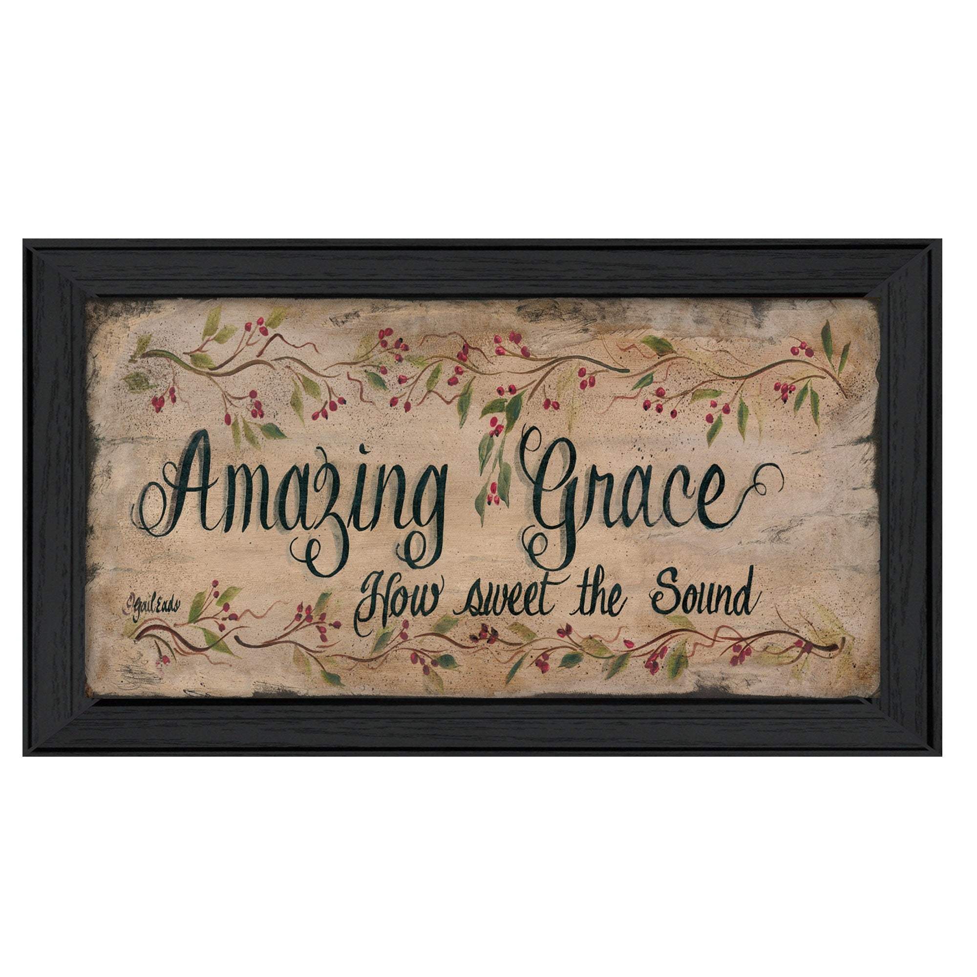 Amazing Grace 2 Black Framed Print Wall Art - Image 2