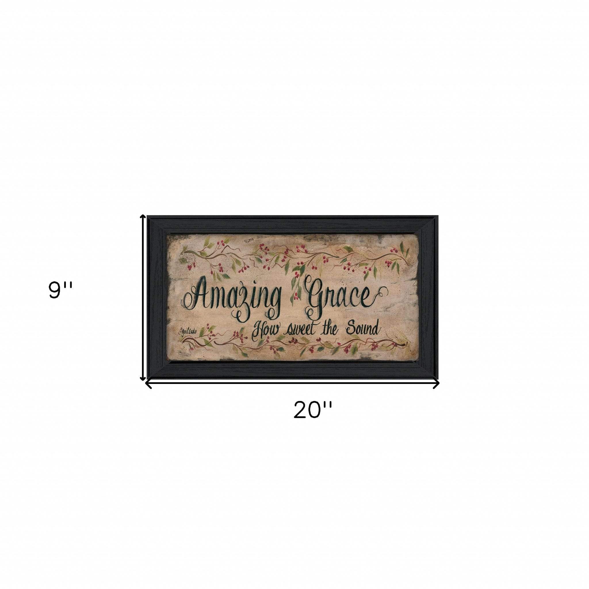 Amazing Grace 2 Black Framed Print Wall Art - Image 5