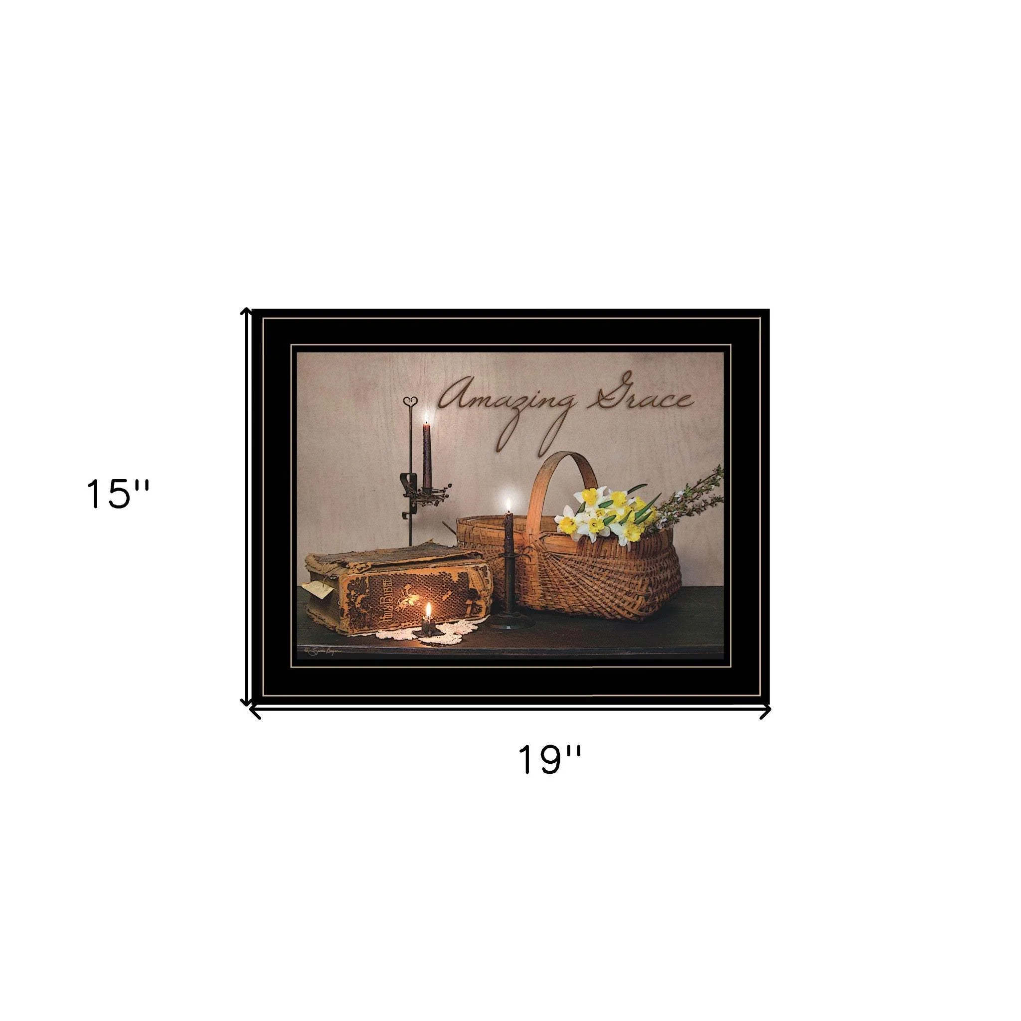 Amazing Grace Black Framed Print Kitchen Wall Art - Image 5