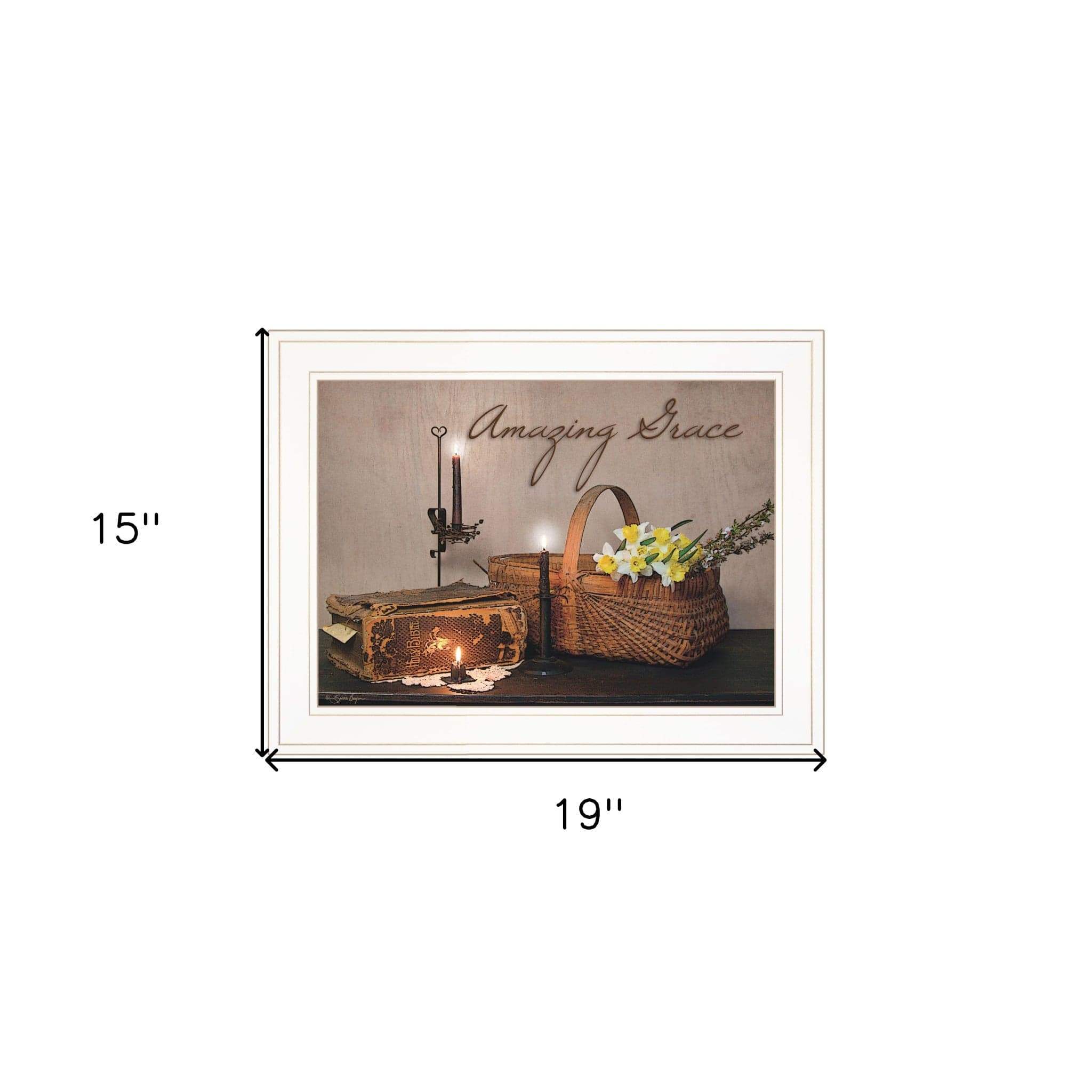 Amazing Grace White Framed Print Kitchen Wall Art - Image 6