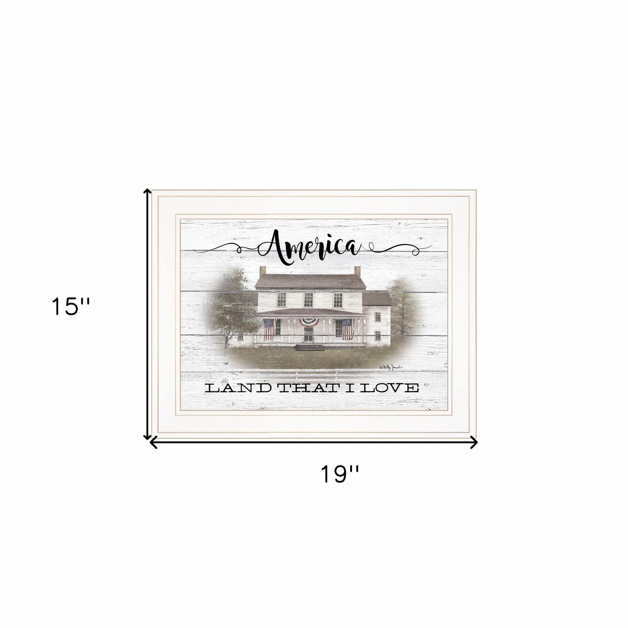 America 1 White Framed Print Wall Art - Image 6