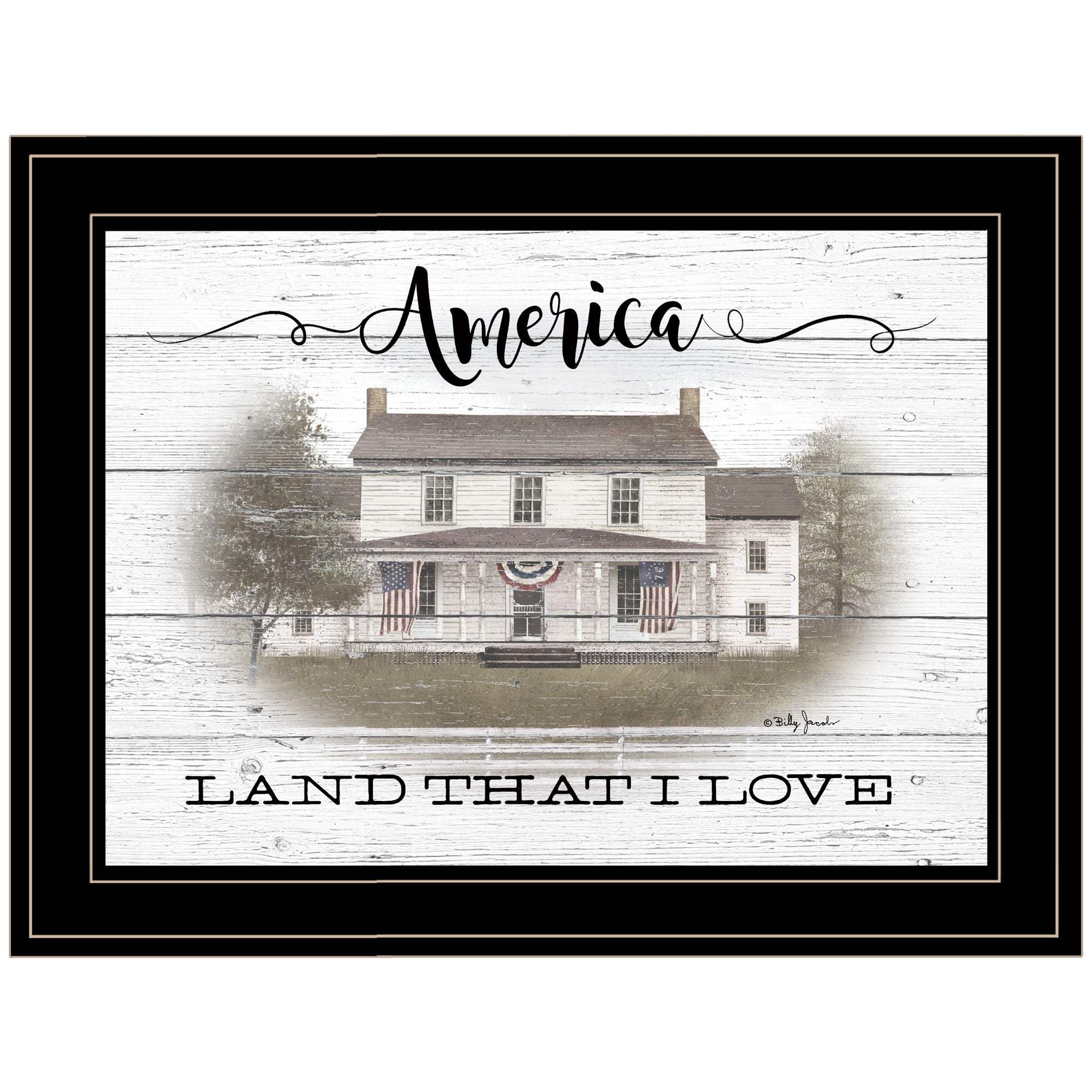 America 2 Black Framed Print Wall Art - Image 2