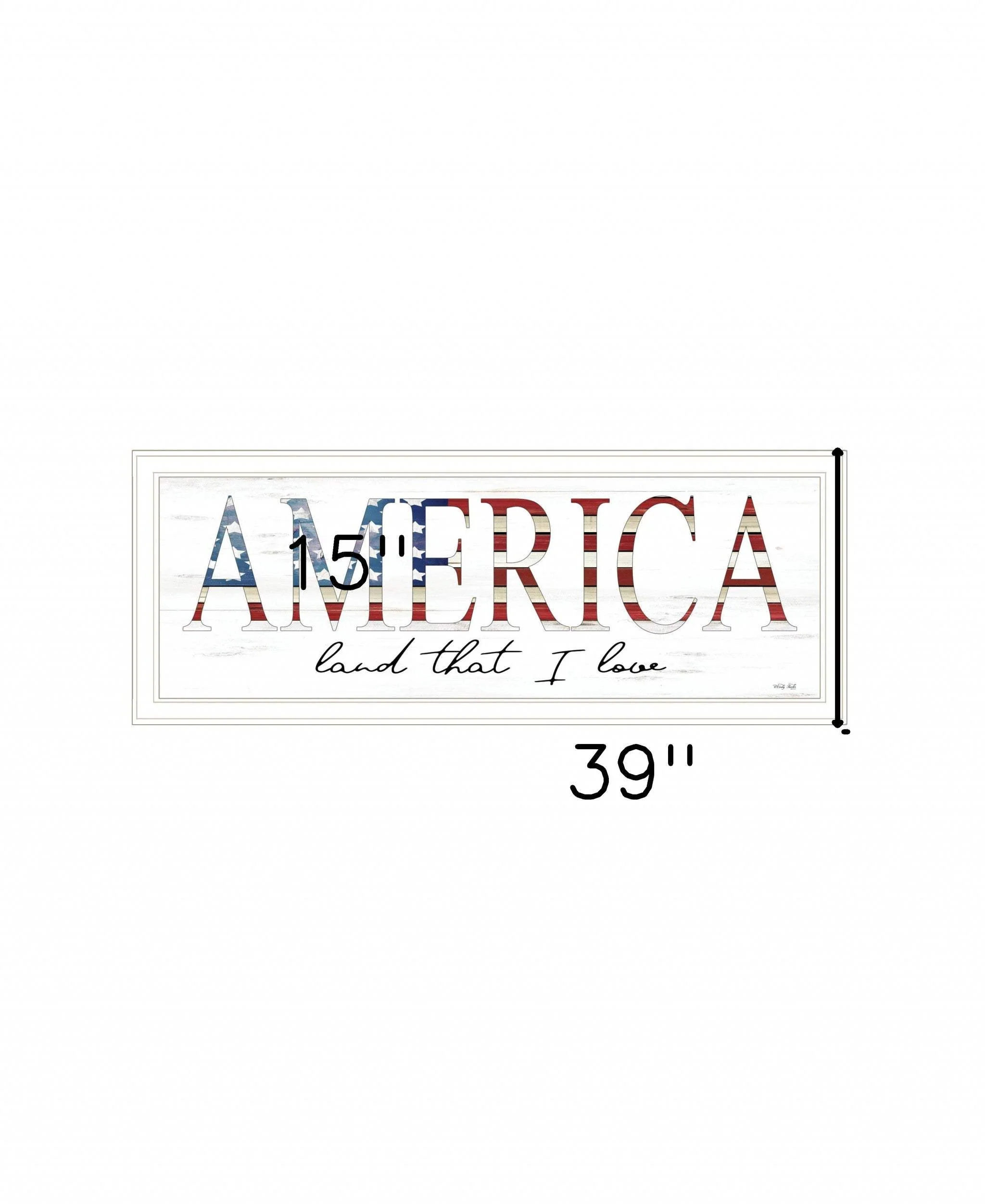 America Land that I Love 1 White Framed Print Wall Art - Image 5