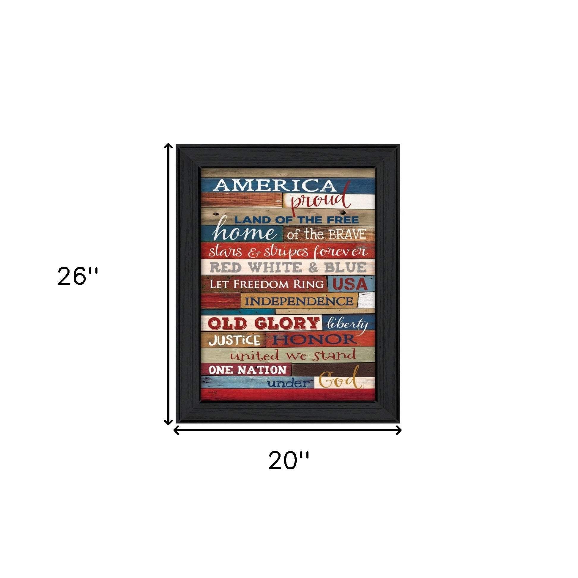 America Proud 3 Black Framed Print Wall Art - Image 4