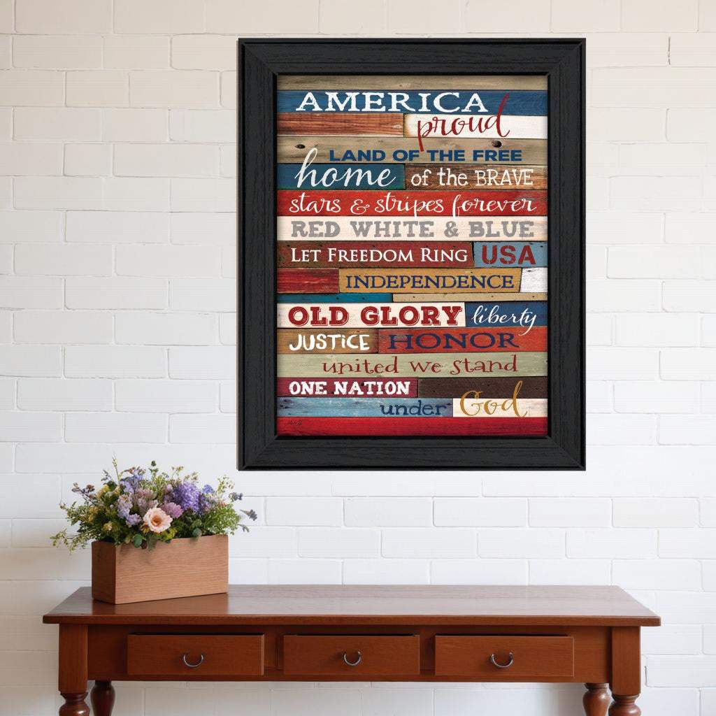 America Proud 3 Black Framed Print Wall Art - Image 5