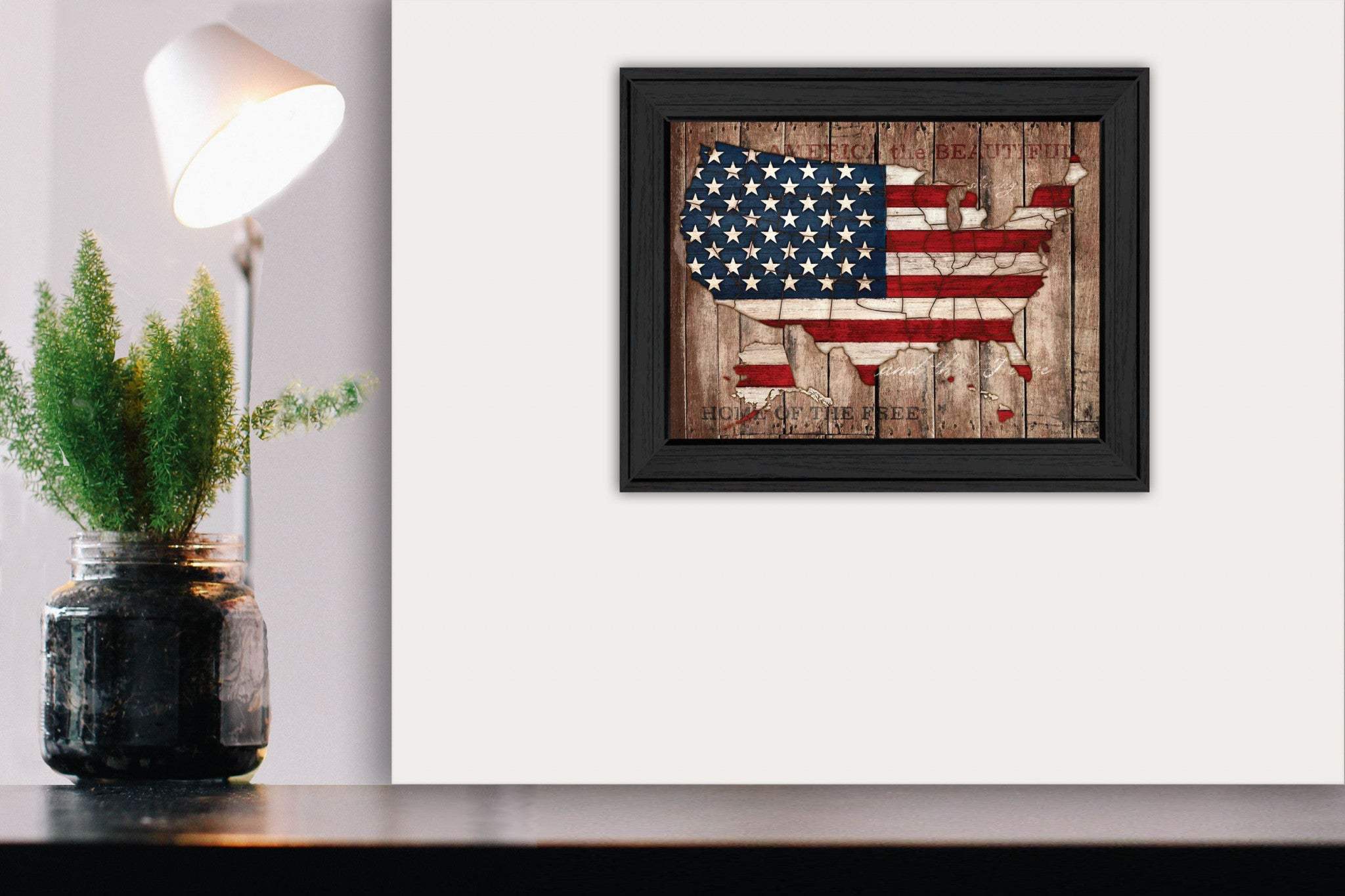 America The Beautiful Black Framed Print Wall Art - Image 5