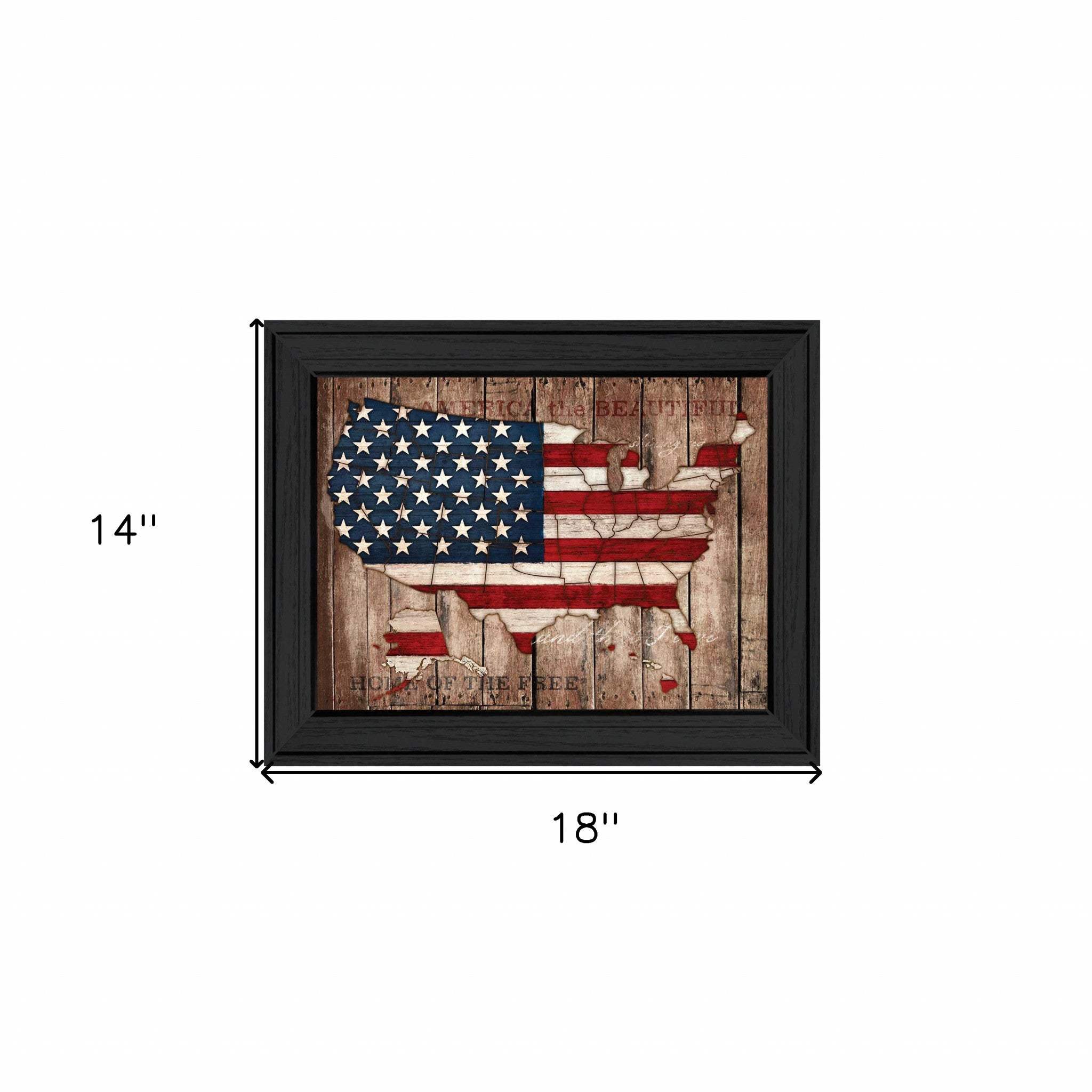 America The Beautiful Black Framed Print Wall Art - Image 6