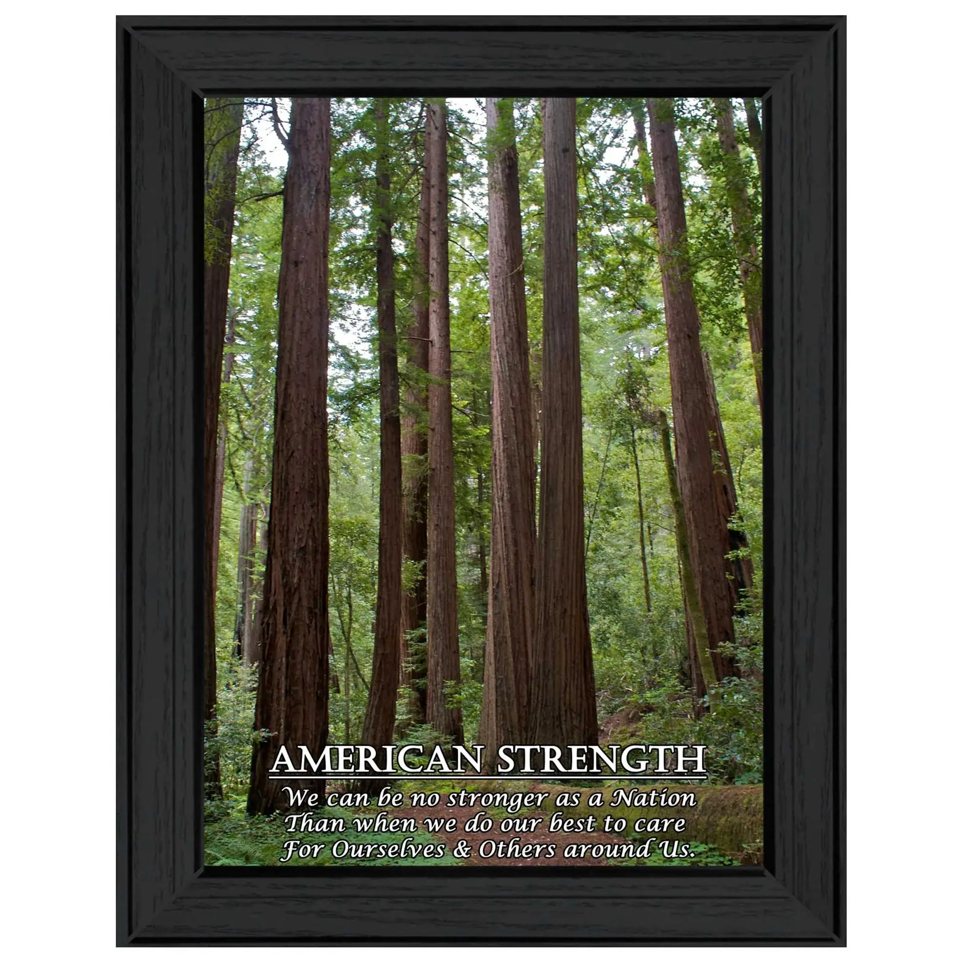 American Strength 1 Black Framed Print Wall Art - Image 2