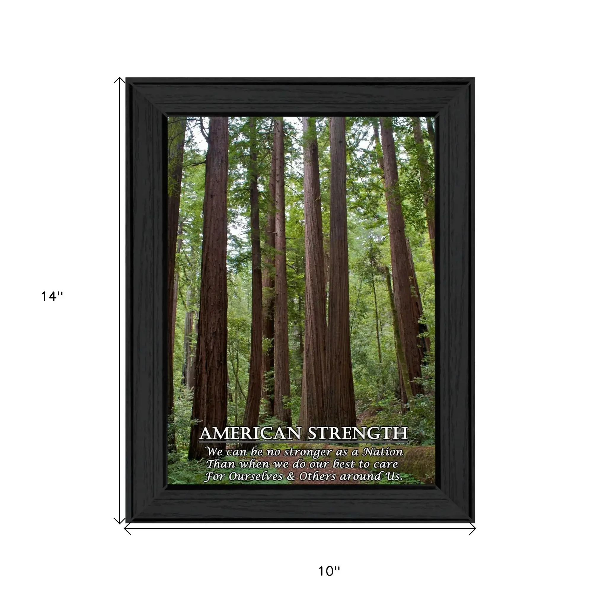 American Strength 1 Black Framed Print Wall Art - Image 5