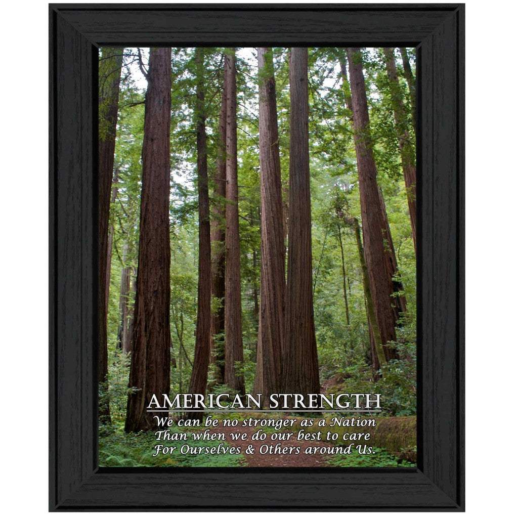 American Strength 3 Black Framed Print Wall Art - Image 2