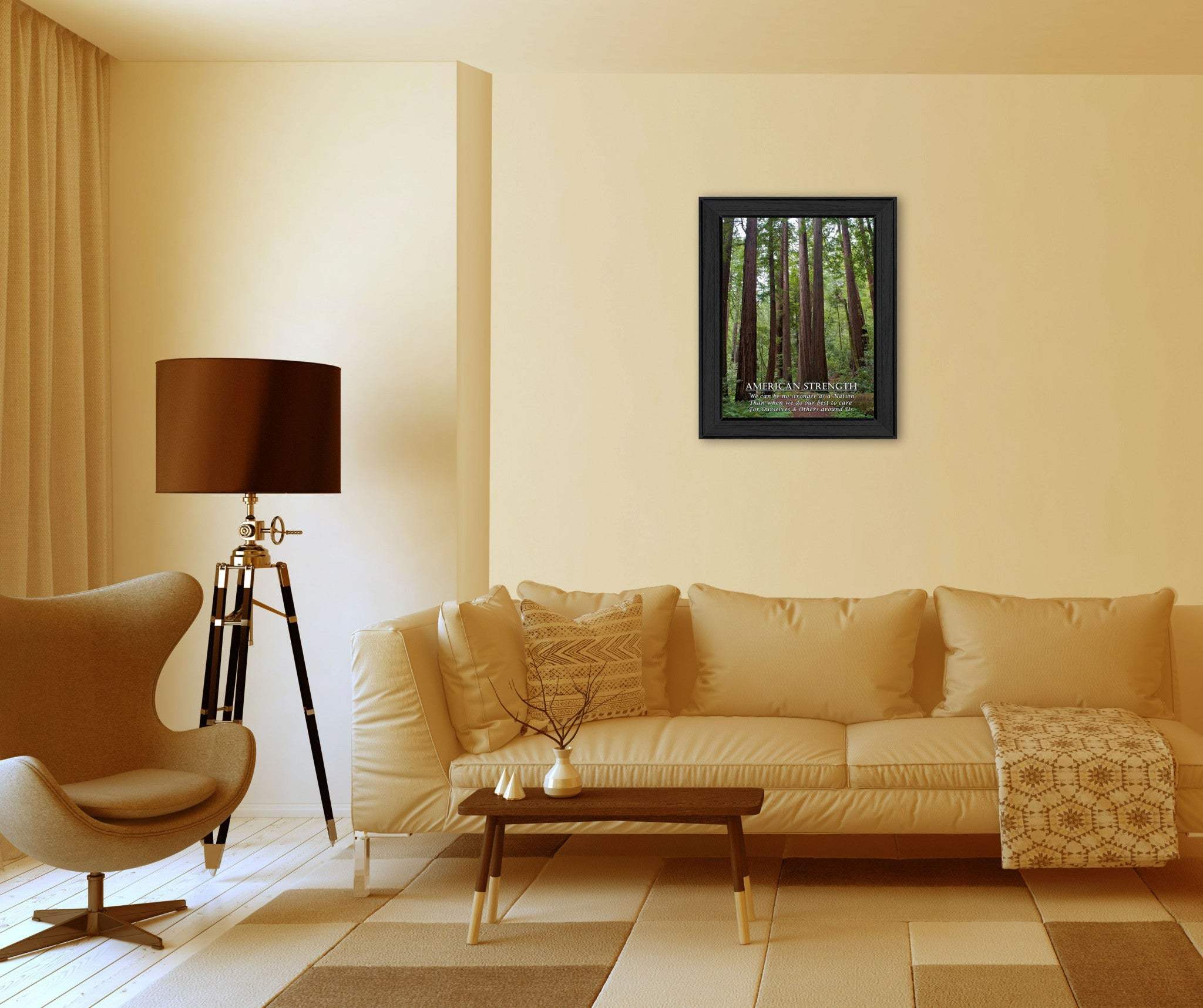 American Strength 3 Black Framed Print Wall Art - Image 5