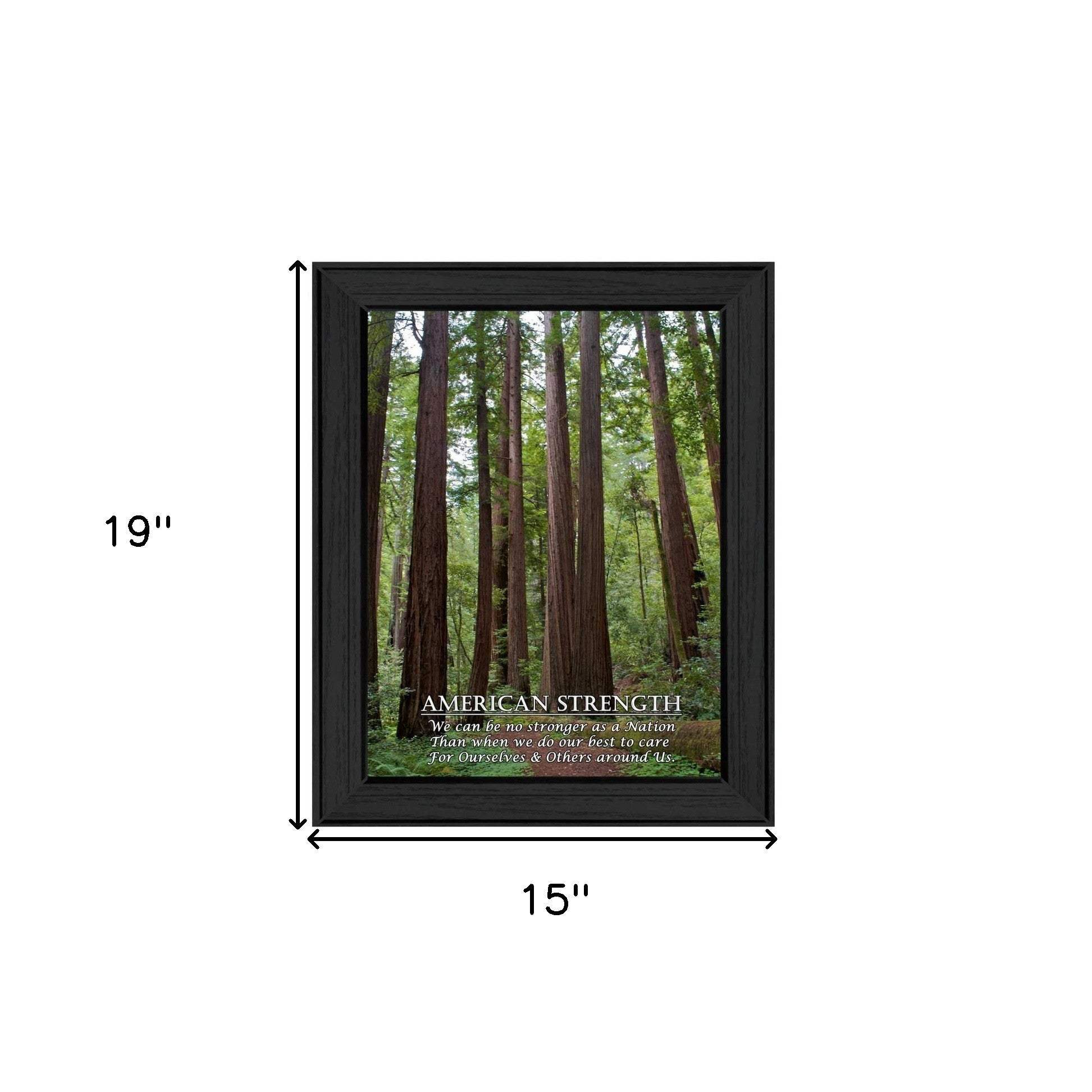 American Strength 3 Black Framed Print Wall Art - Image 6
