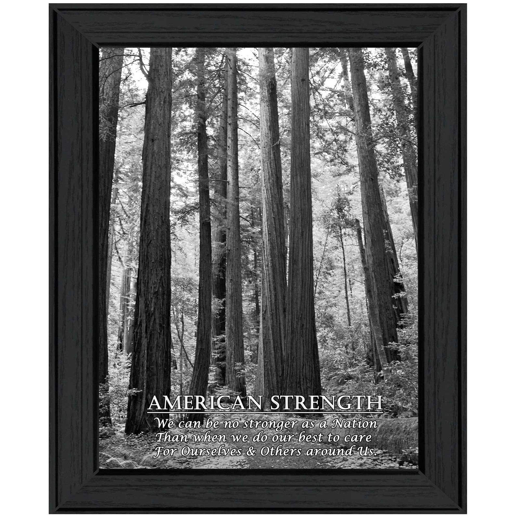 American Strength 5 Black Framed Print Wall Art - Image 2