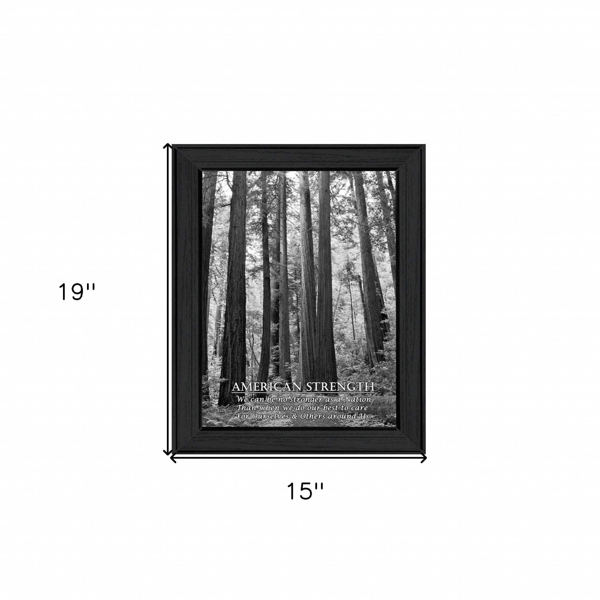 American Strength 5 Black Framed Print Wall Art - Image 4