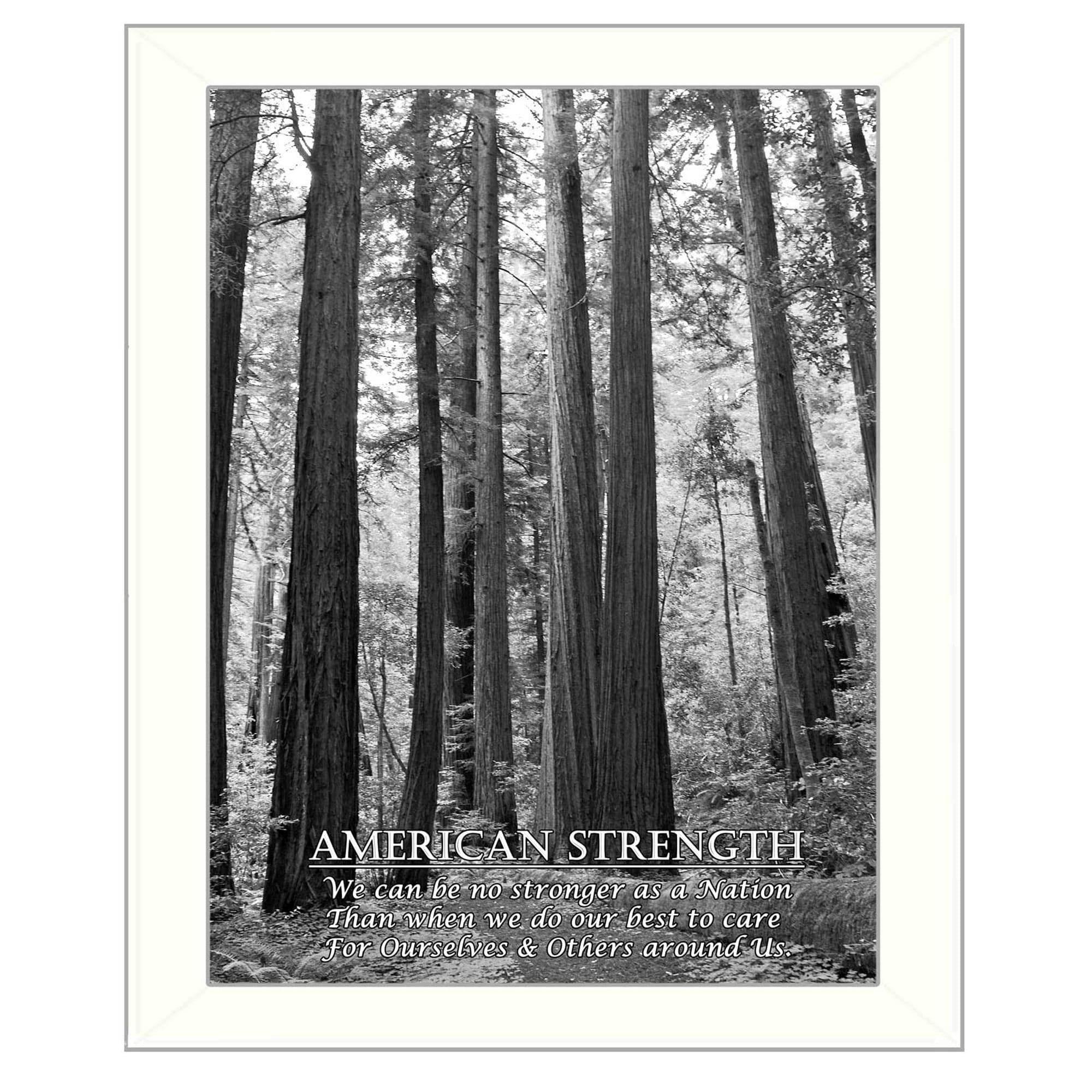 American Strength 6 White Framed Print Wall Art - Image 2
