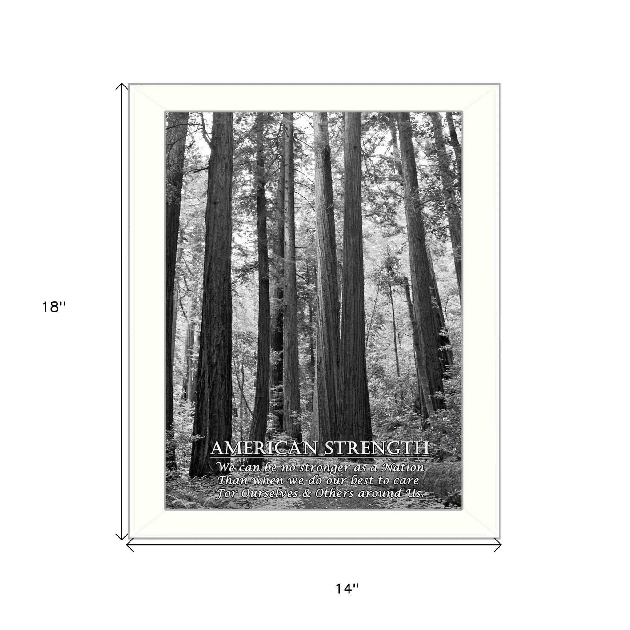 American Strength 6 White Framed Print Wall Art - Image 5