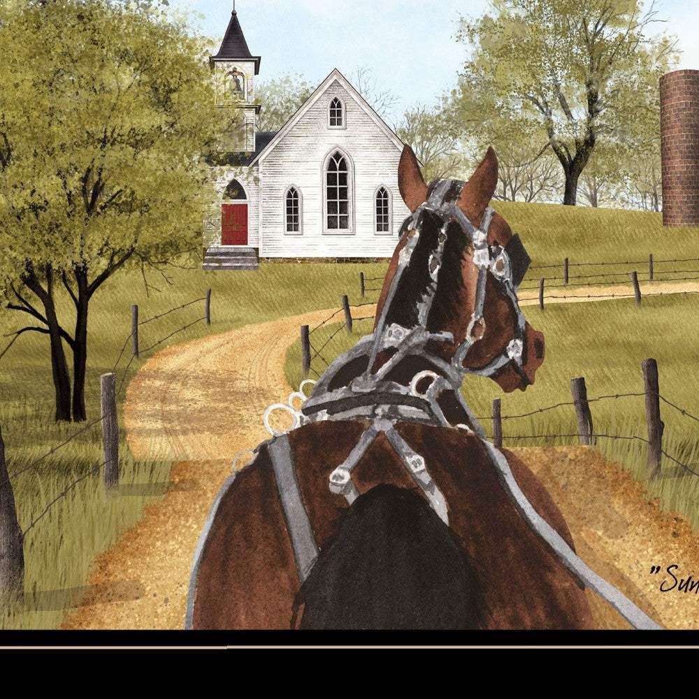 Amish on Sunday Drive 2 Black Framed Print Wall Art - Image 4