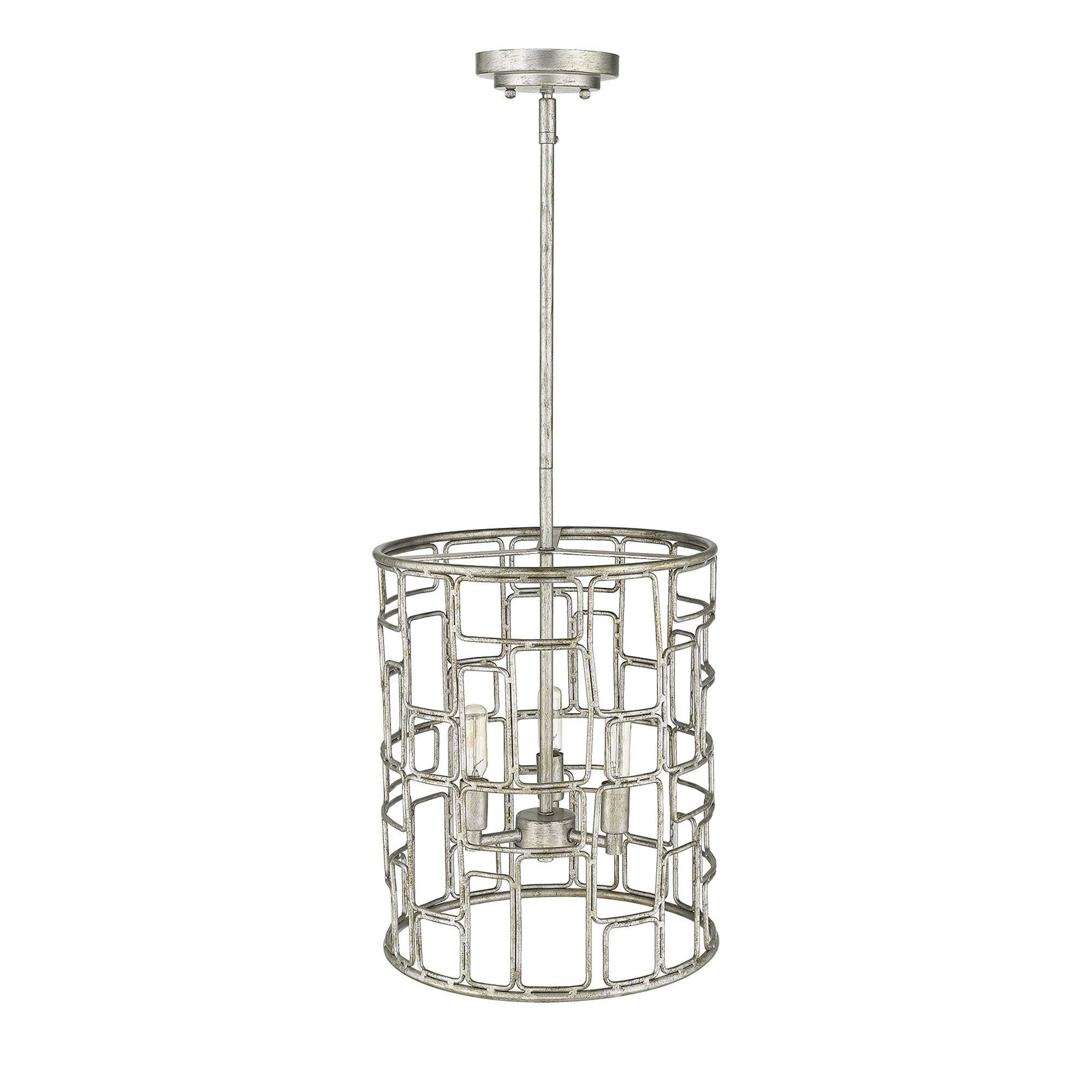 Amoret 3-Light Antique Silver Convertible Pendant - Image 3