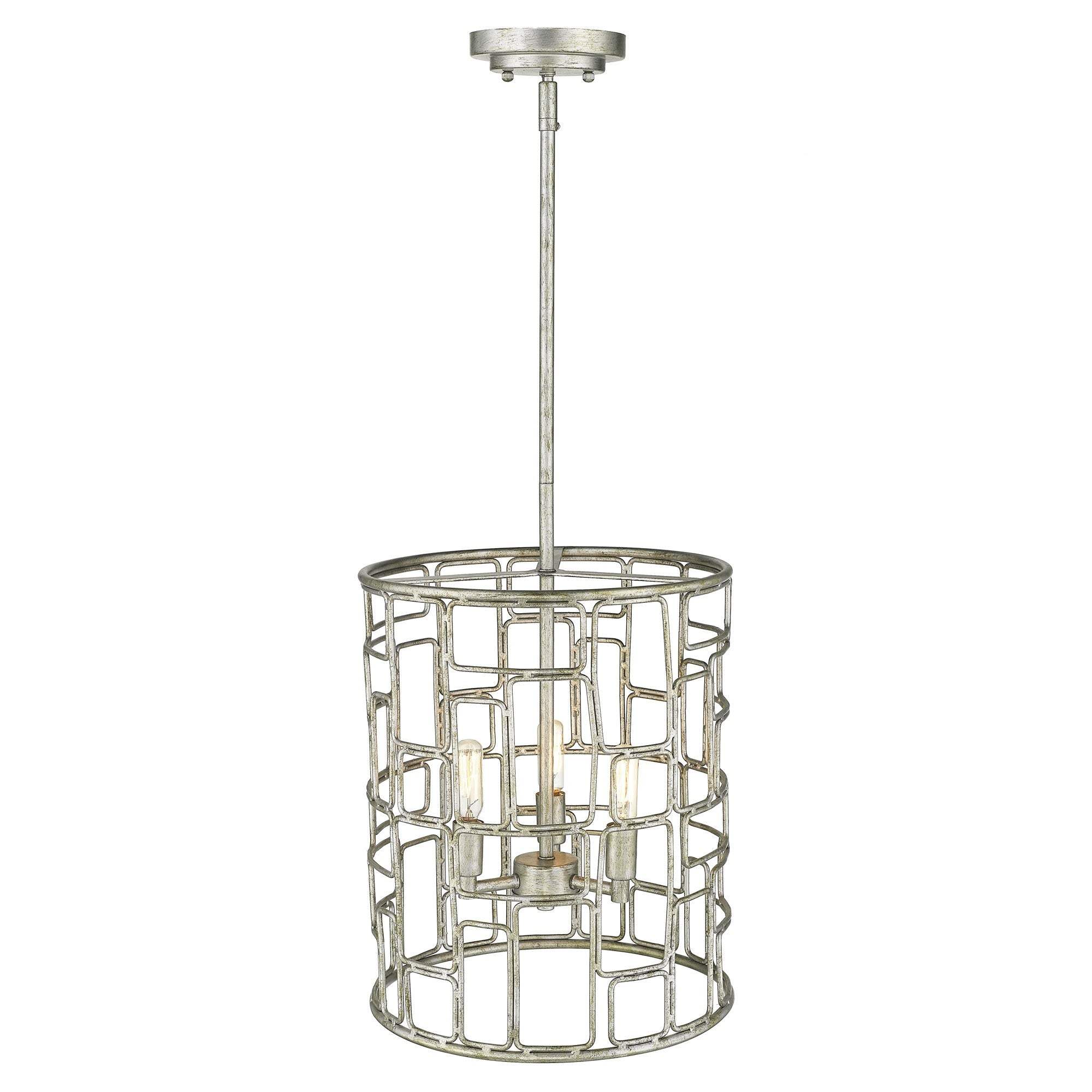 Amoret 3-Light Antique Silver Convertible Pendant - Image 4