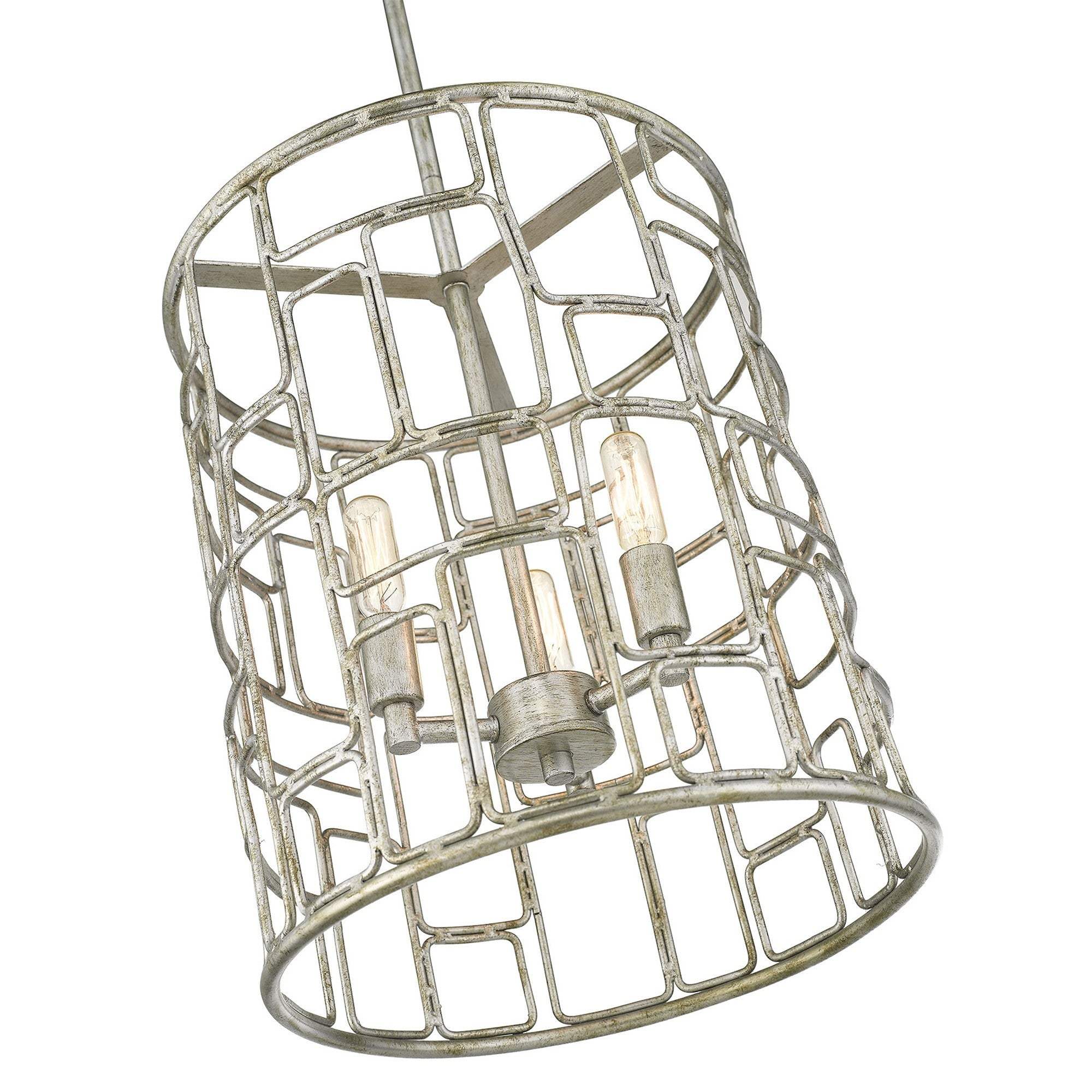 Amoret 3-Light Antique Silver Convertible Pendant - Image 5