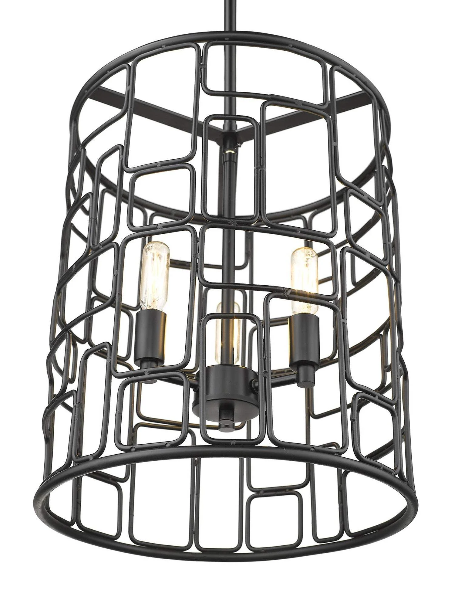 Amoret 3-Light Matte Black Convertible Pendant - Image 5