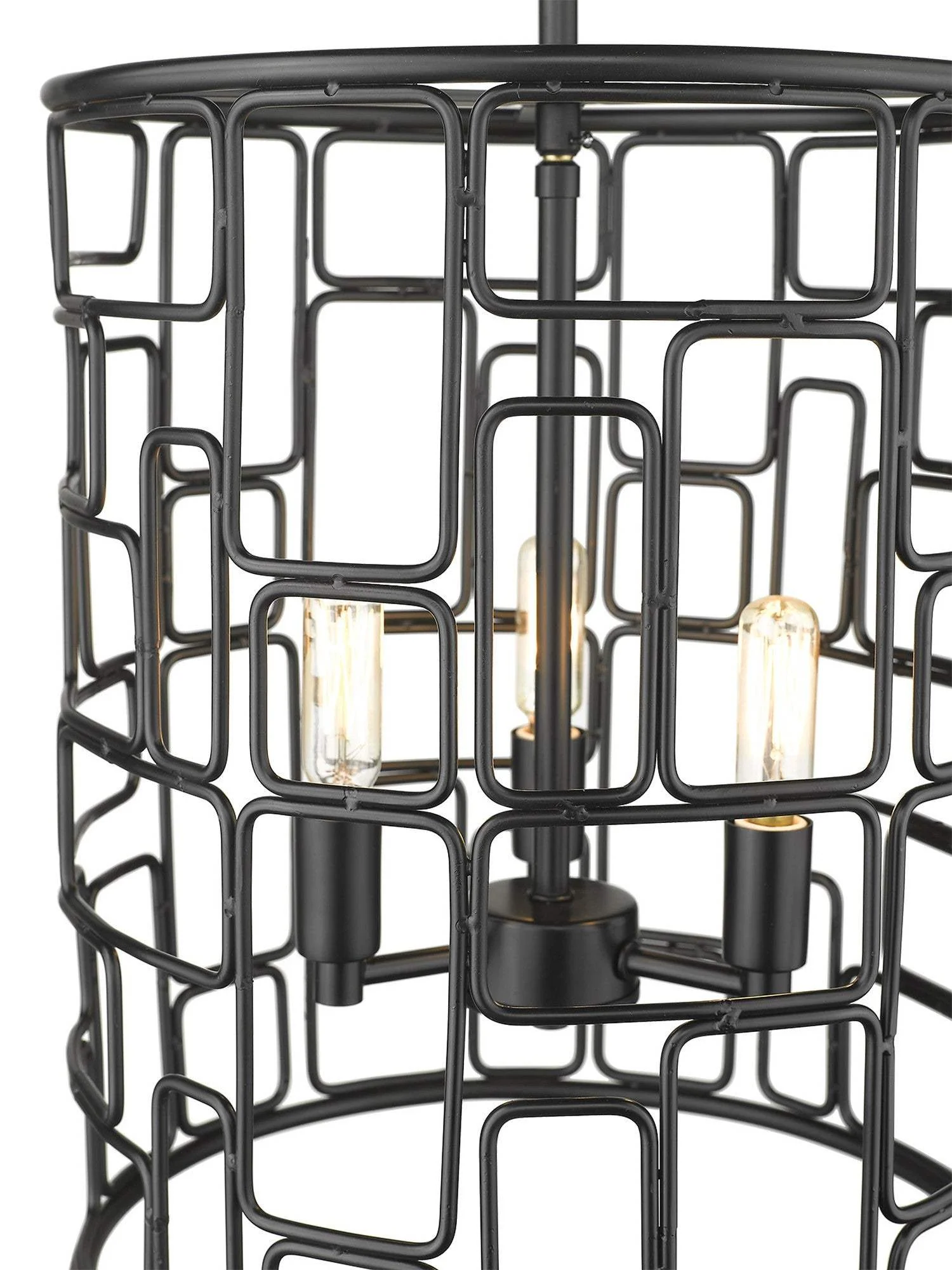 Amoret 3-Light Matte Black Convertible Pendant - Image 6