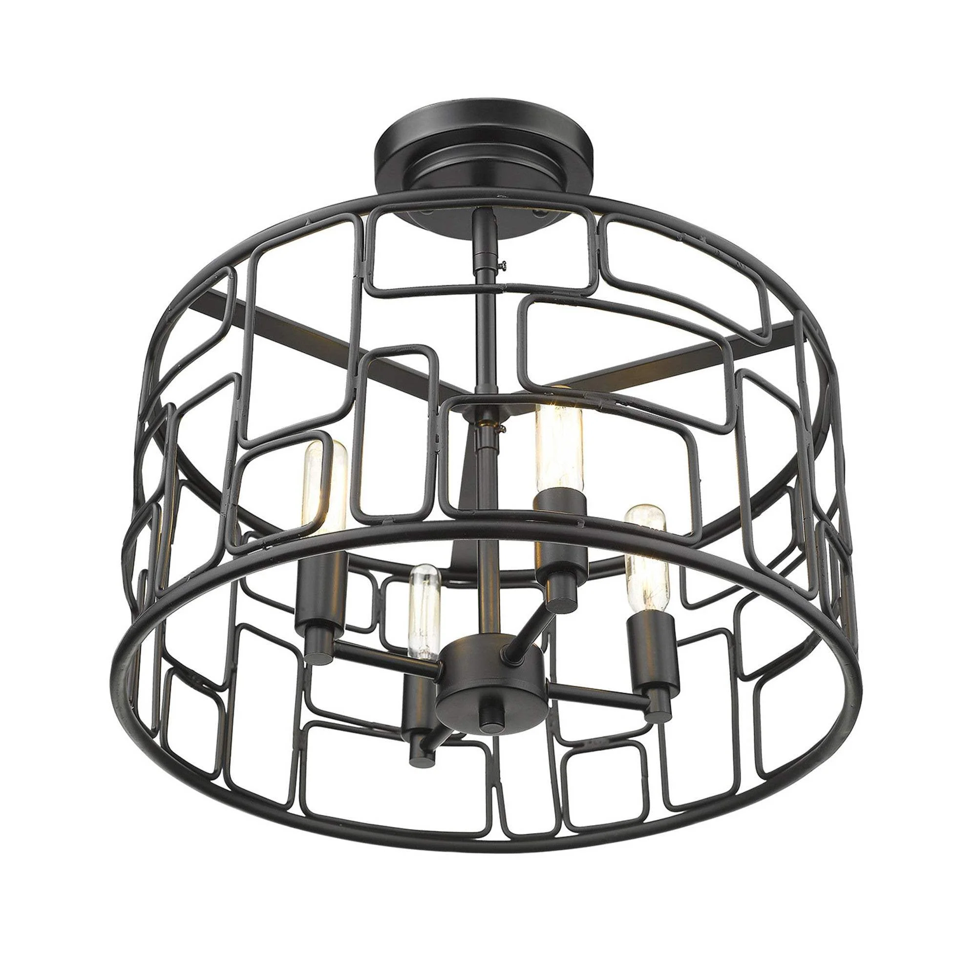 Amoret 4-Light Matte Black Convertible Pendant - Image 6