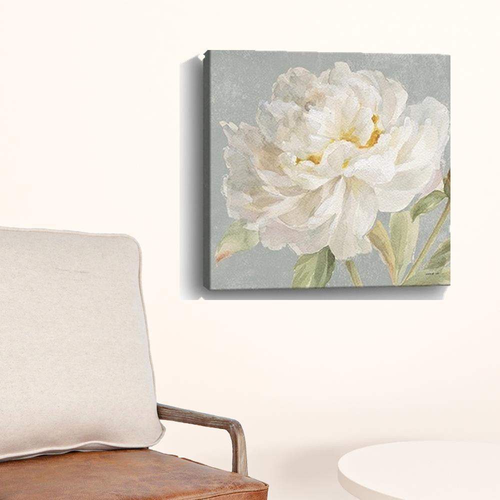 Angelic White Peony Flower Unframed Print Wall Art - Image 6