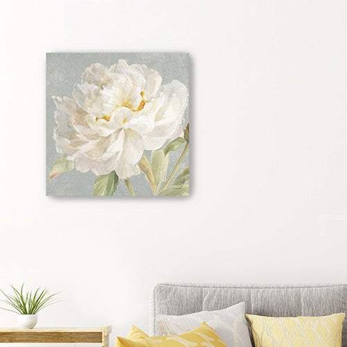 Angelic White Peony Flower Unframed Print Wall Art - Image 9