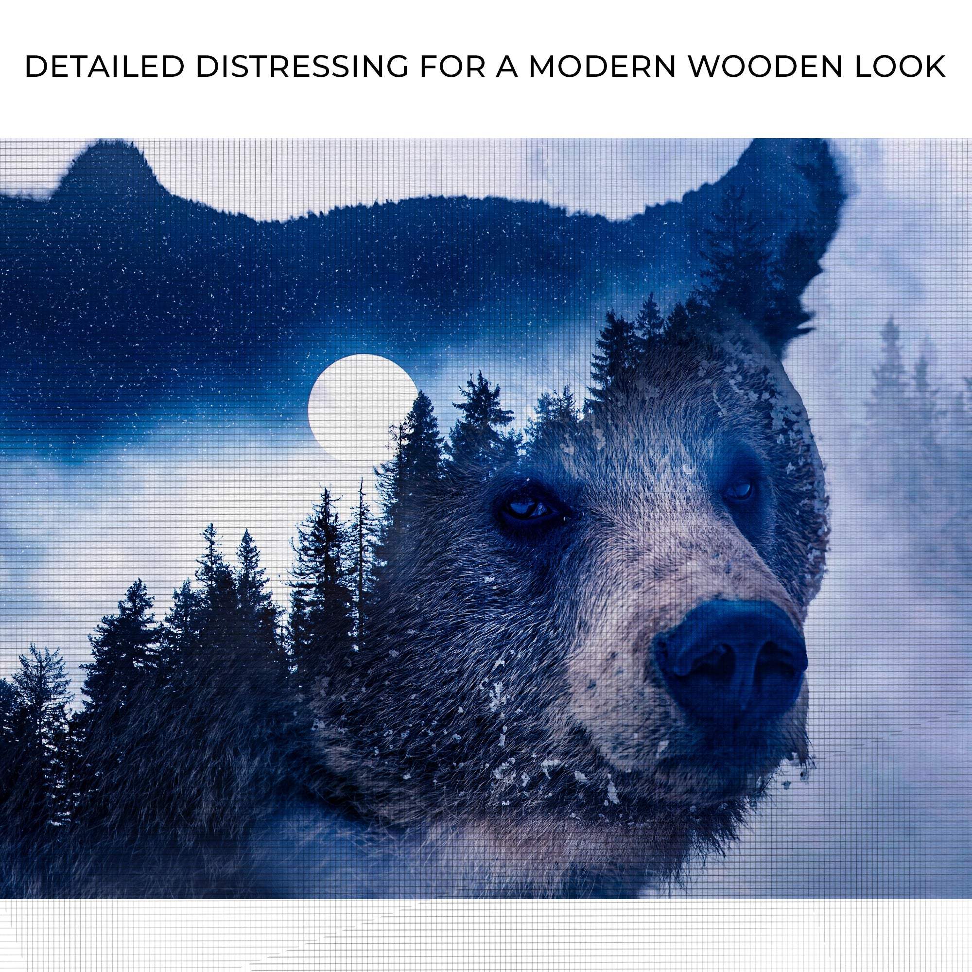 Animals Forest Bear Illustration Canvas Wall Art II - Image 4
